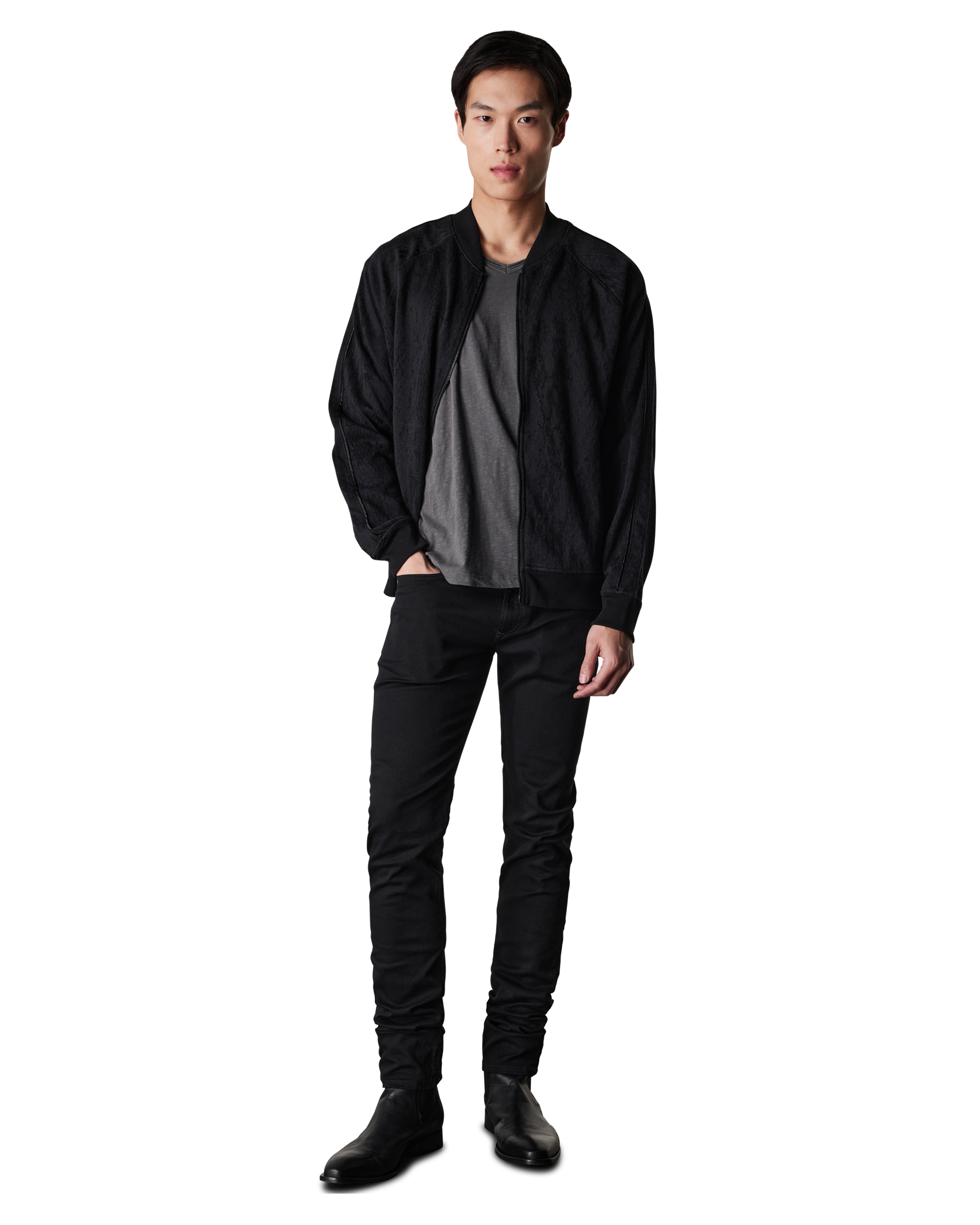 Riggins Python Jacquard Bomber