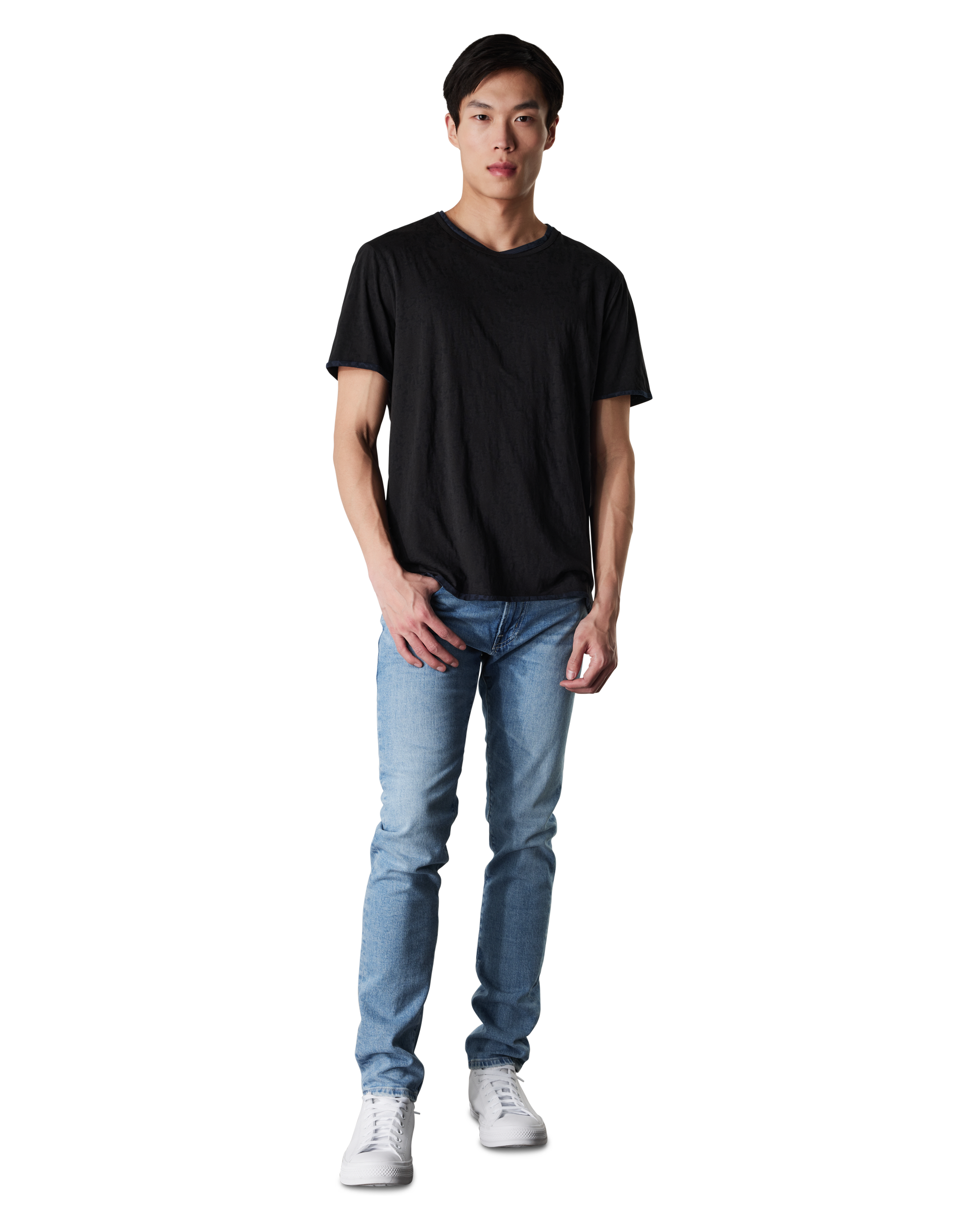 Reyes Reversible Burnout Crew Neck T-Shirt
