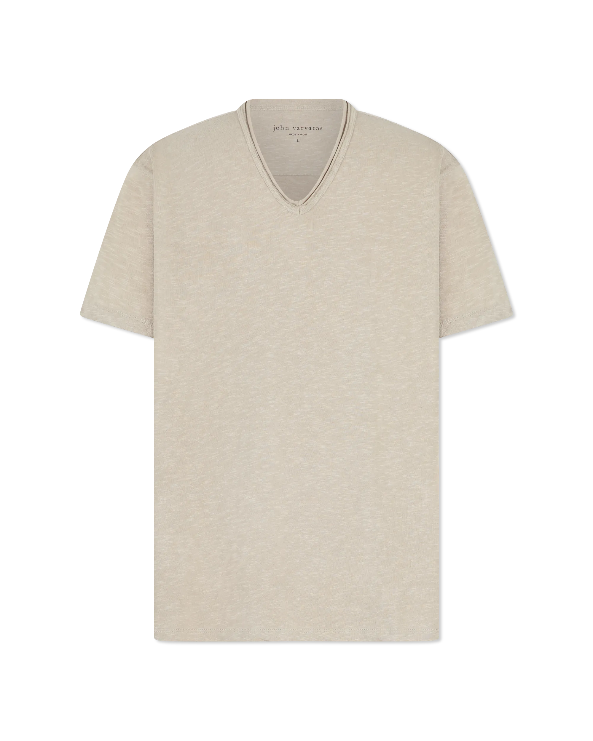 Miles Raw Edge Slub V-Neck T-Shirt