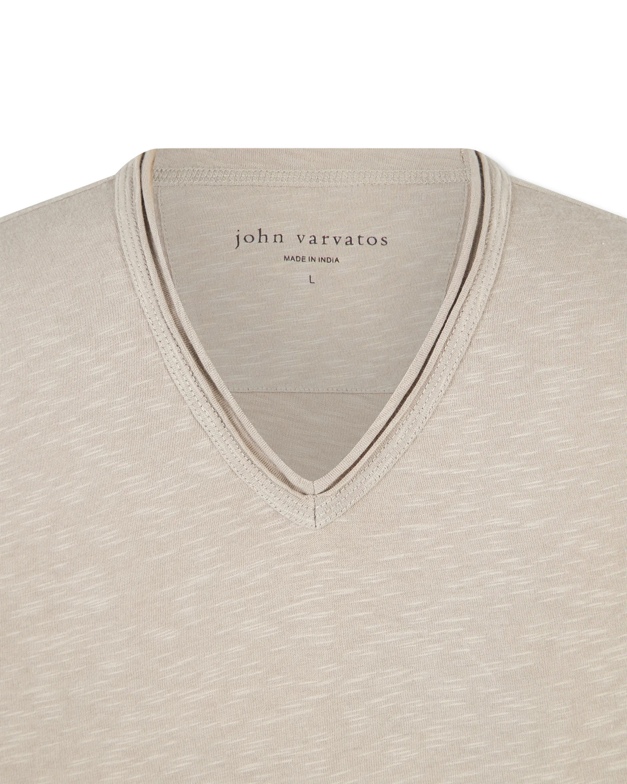 Miles Raw Edge Slub V-Neck T-Shirt