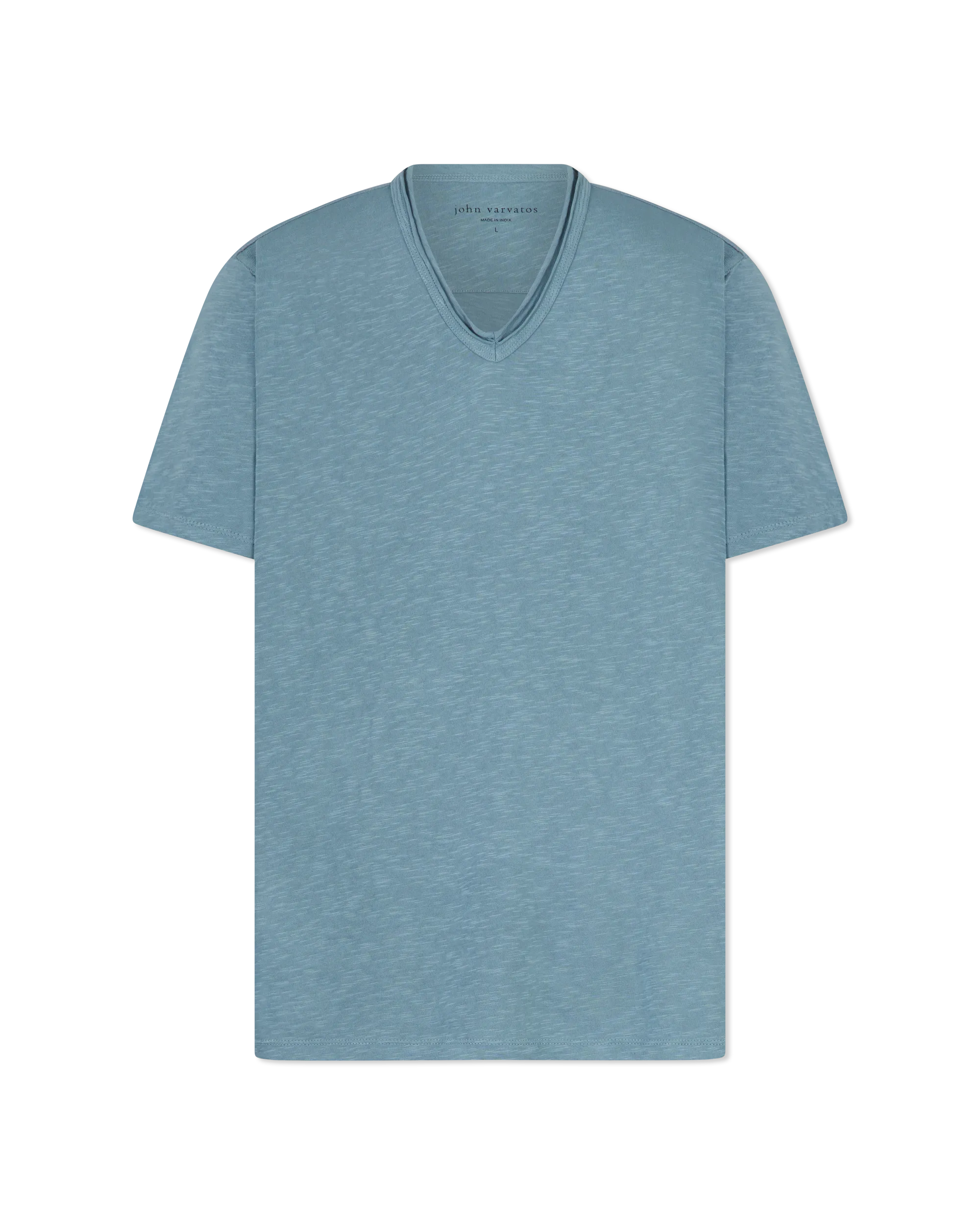 Miles Raw Edge Slub V-Neck T-Shirt