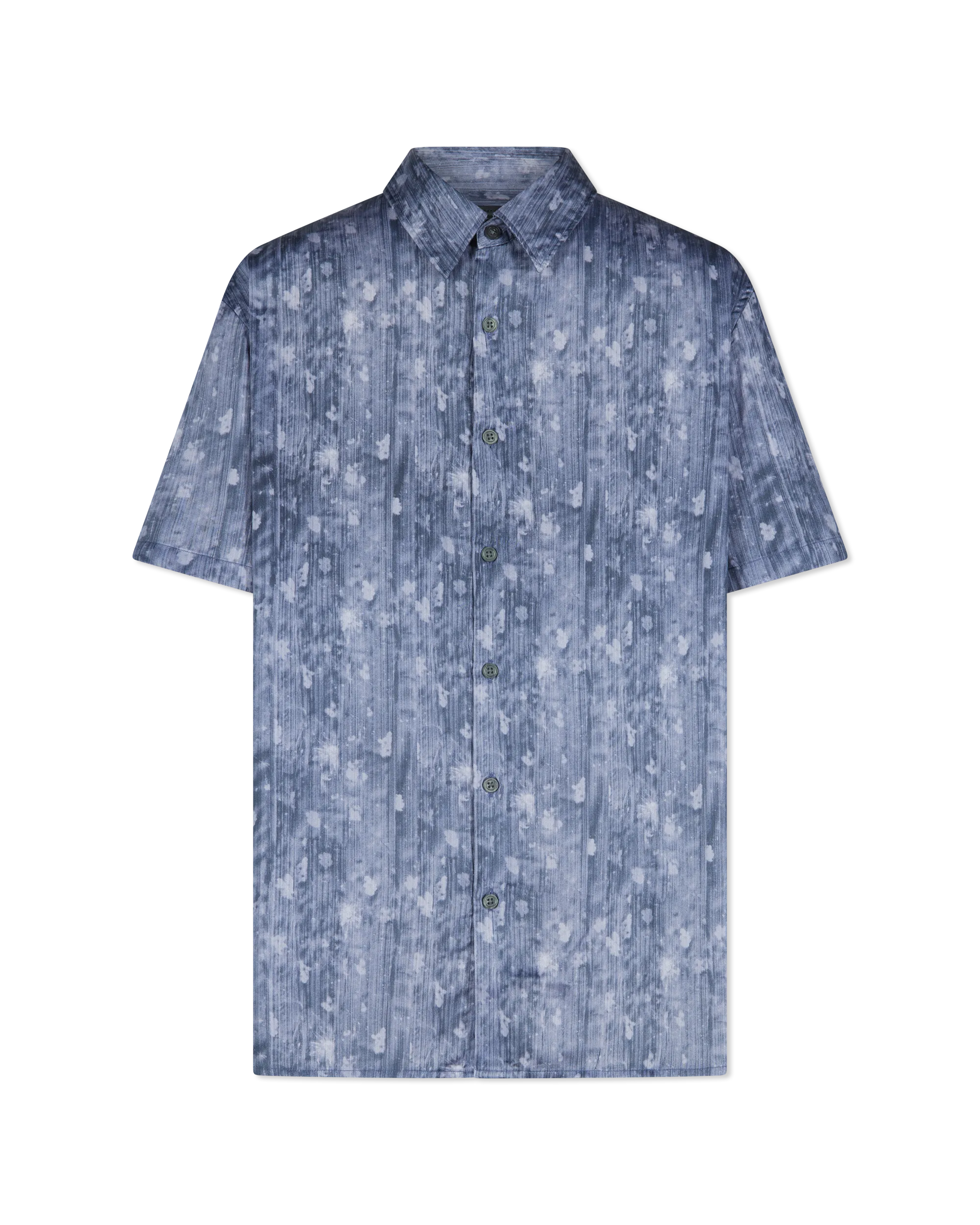Sean Short Sleeve Linen Printed Shirt