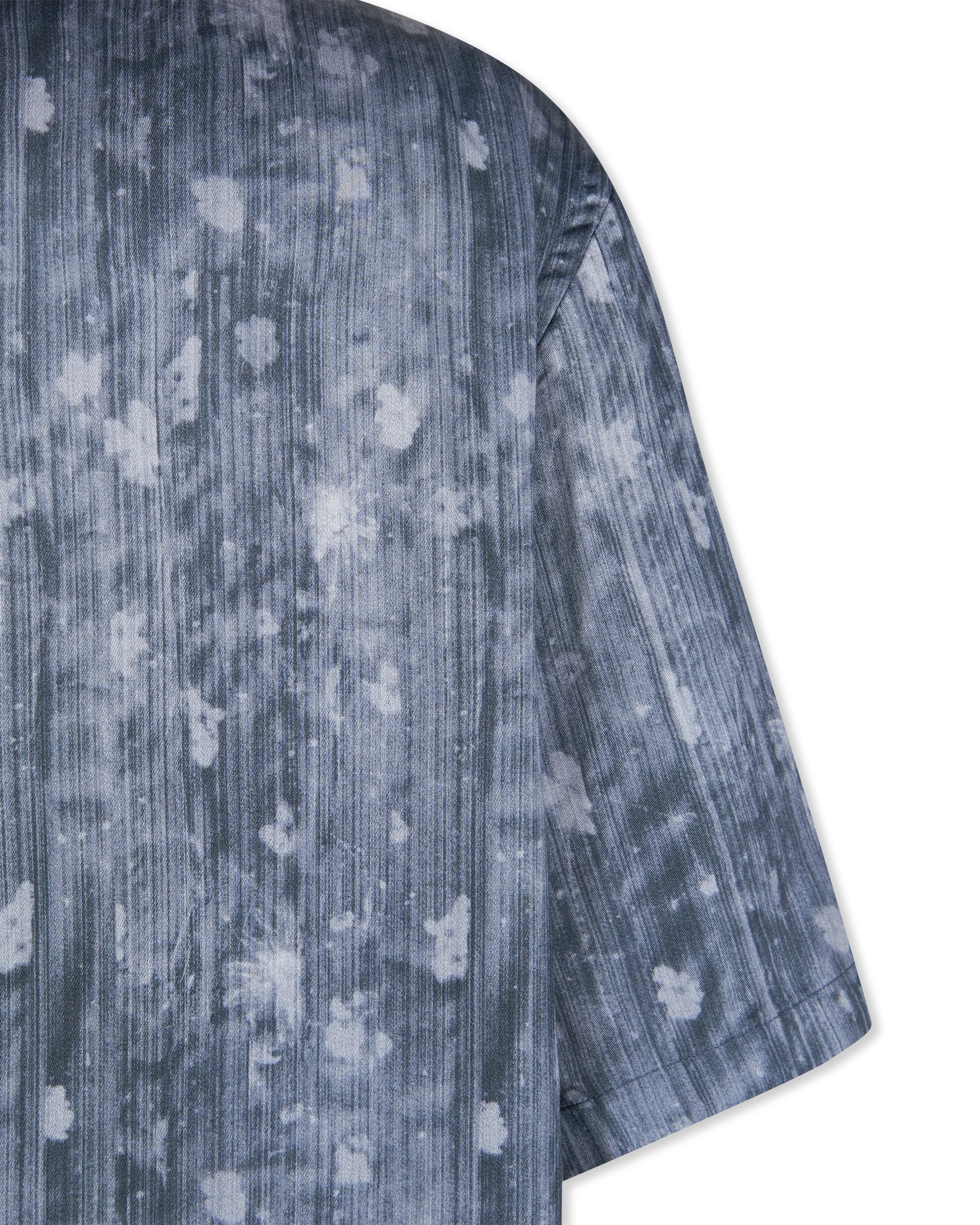 Sean Short Sleeve Linen Printed Shirt