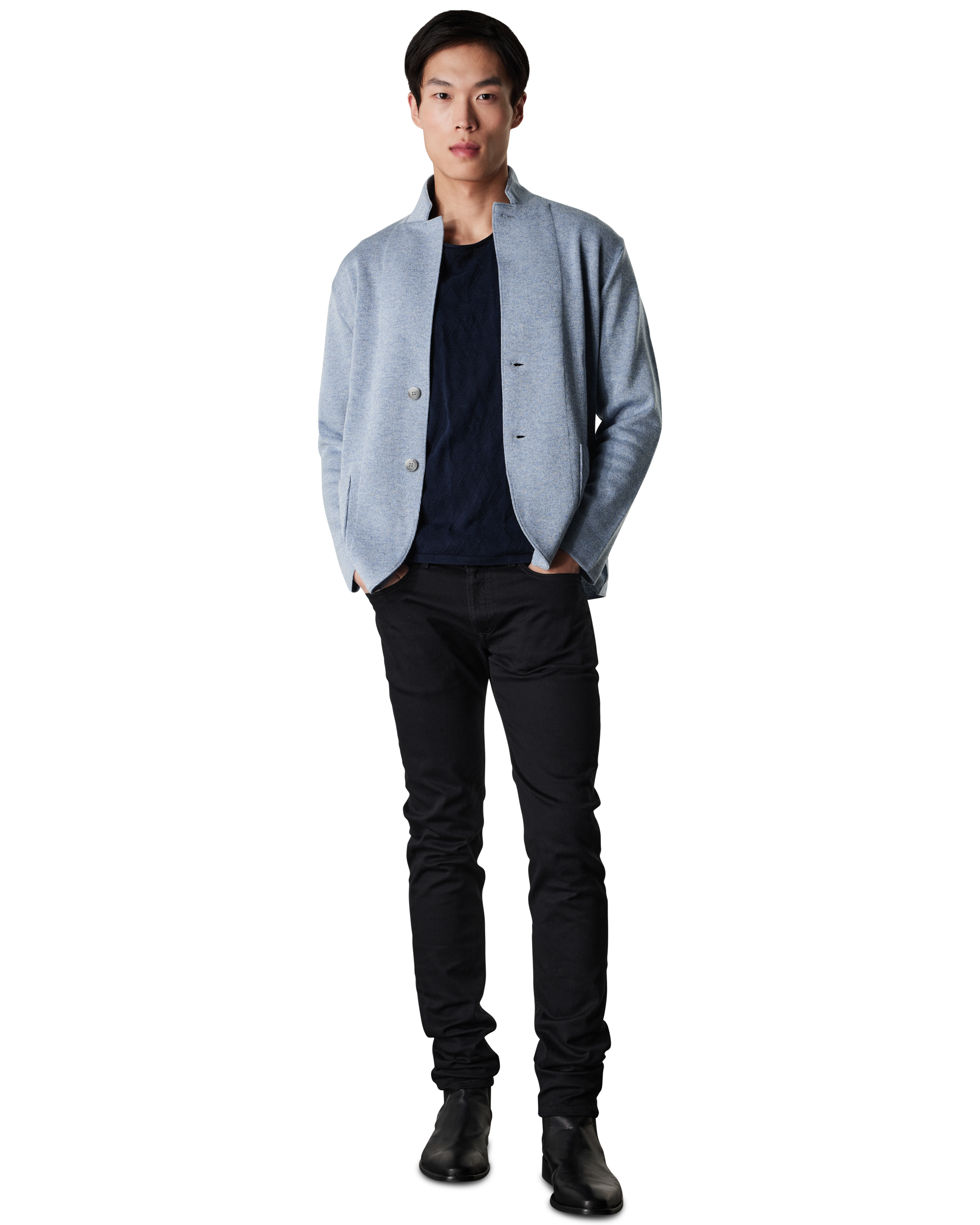 Brycen Broken Argyle Crew Sweater