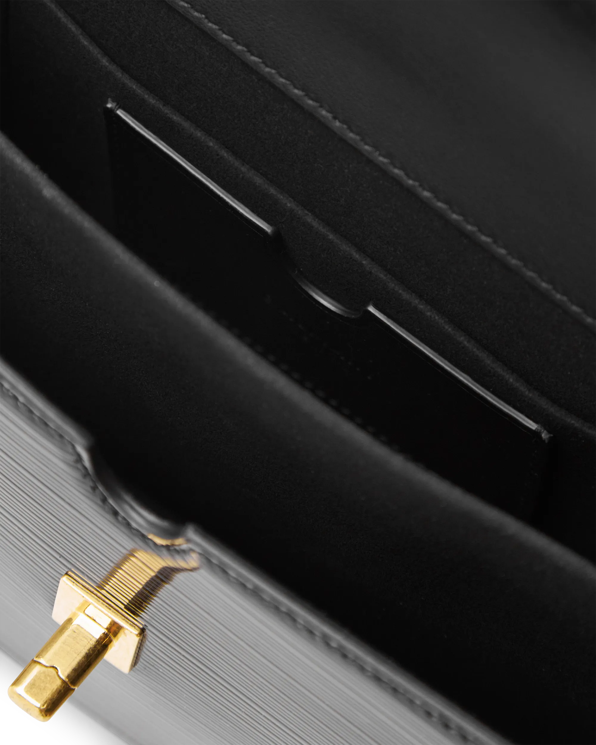 B-Buzz 24-Striped Patent Leather Shoulder Bag
