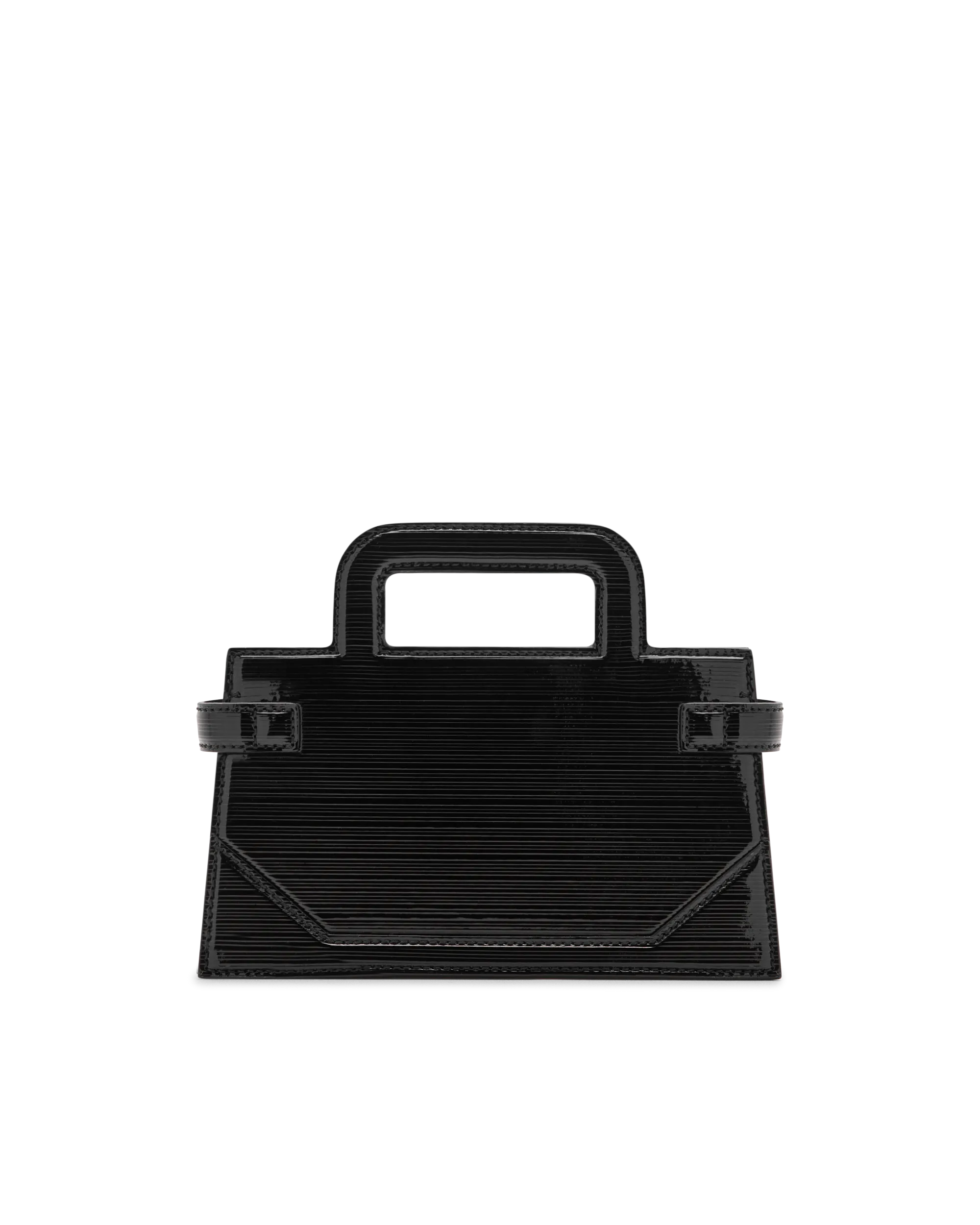 B-Buzz Small Striped Patent Leather Bag