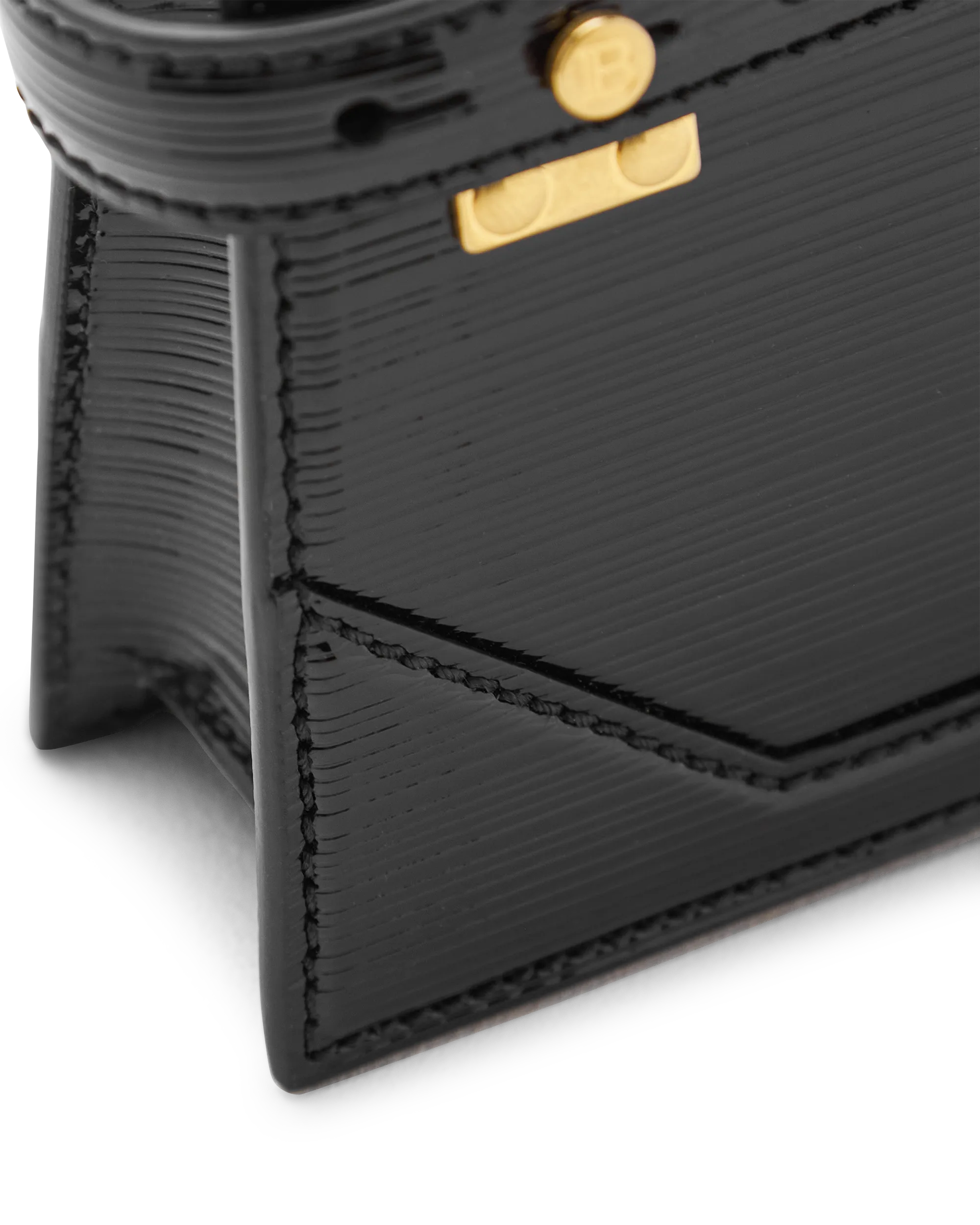 B-Buzz Small Striped Patent Leather Bag