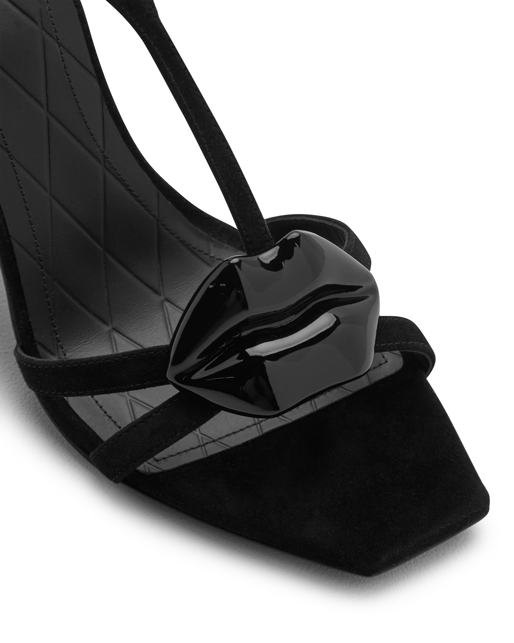 Suede Lips Sandals
