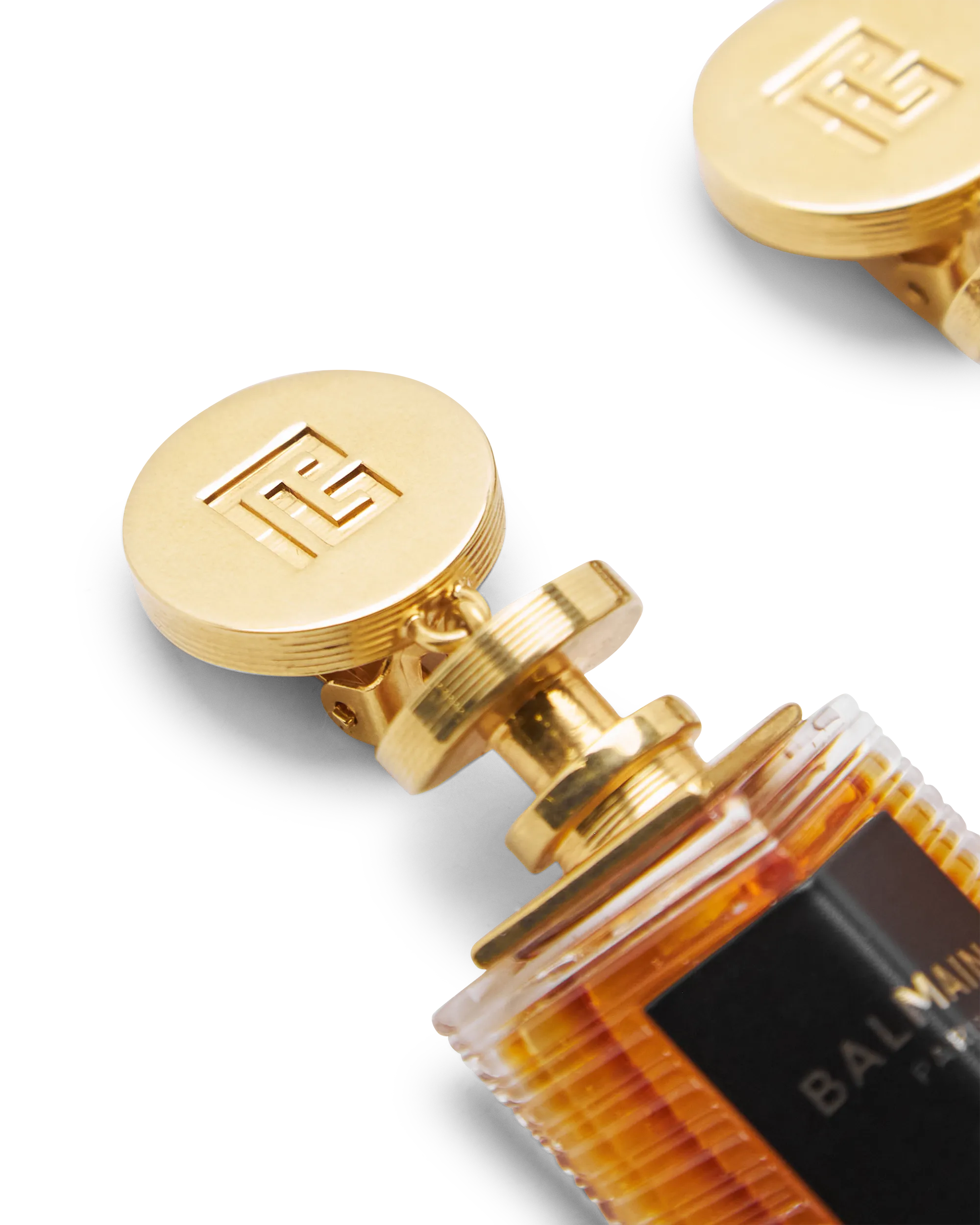 Brass And Plexiglass Perfume Earrings