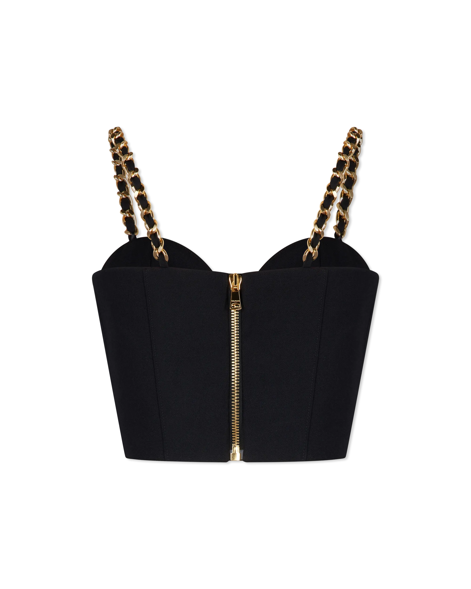 3-Button Chain Straps Bustier