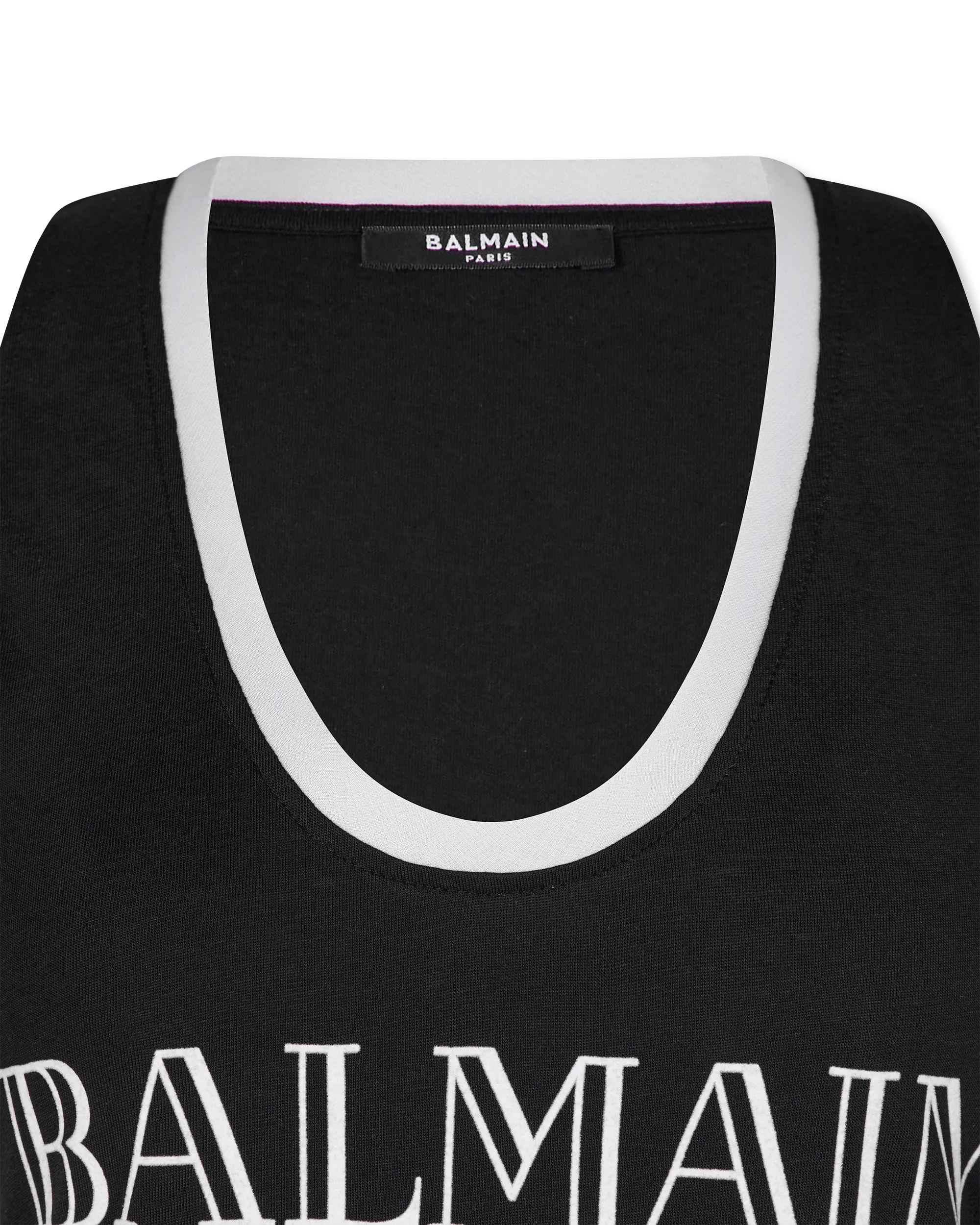Flocked Balmain Beauty Print Tank Top