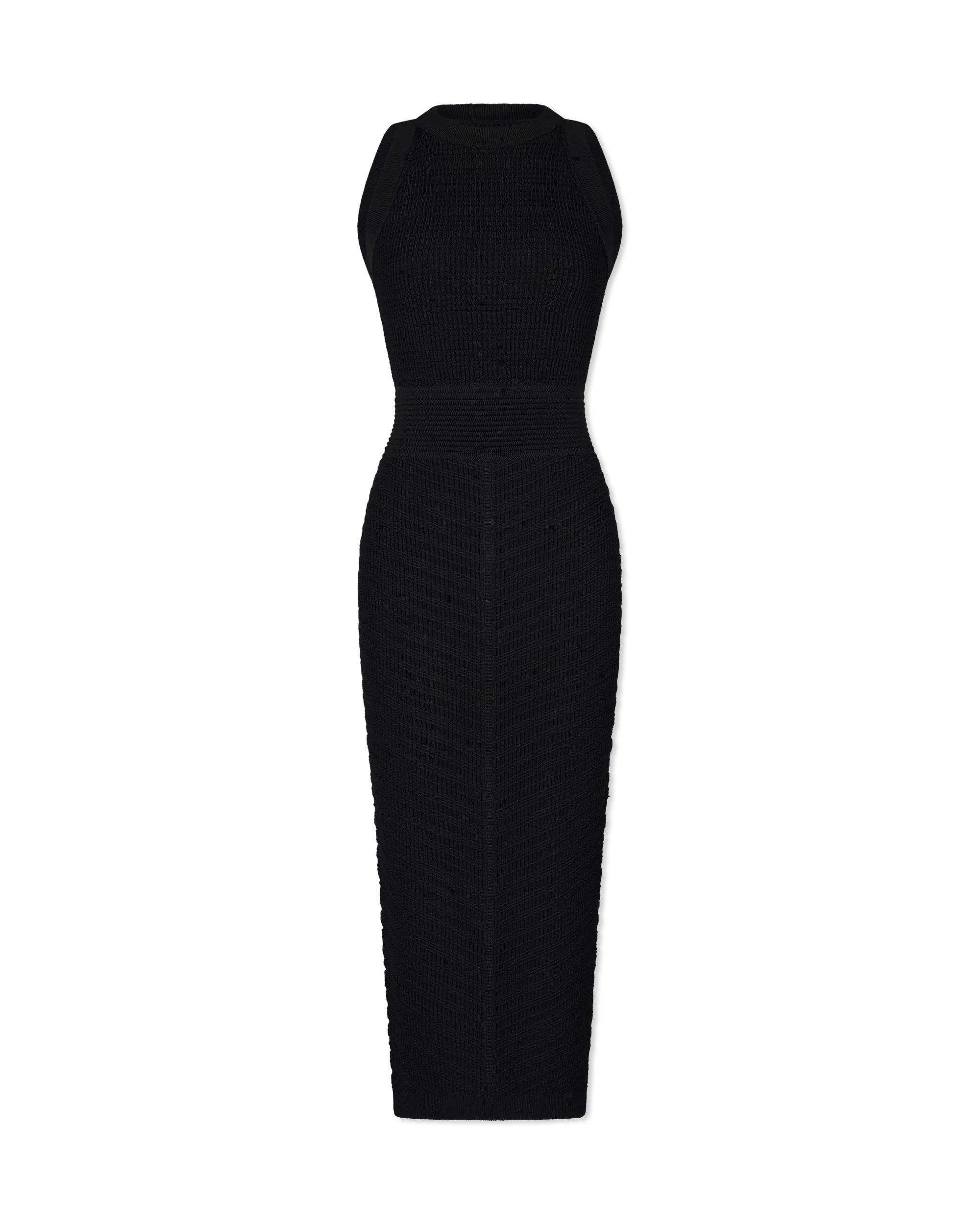 Cutout Open Back Knit Midi Dress