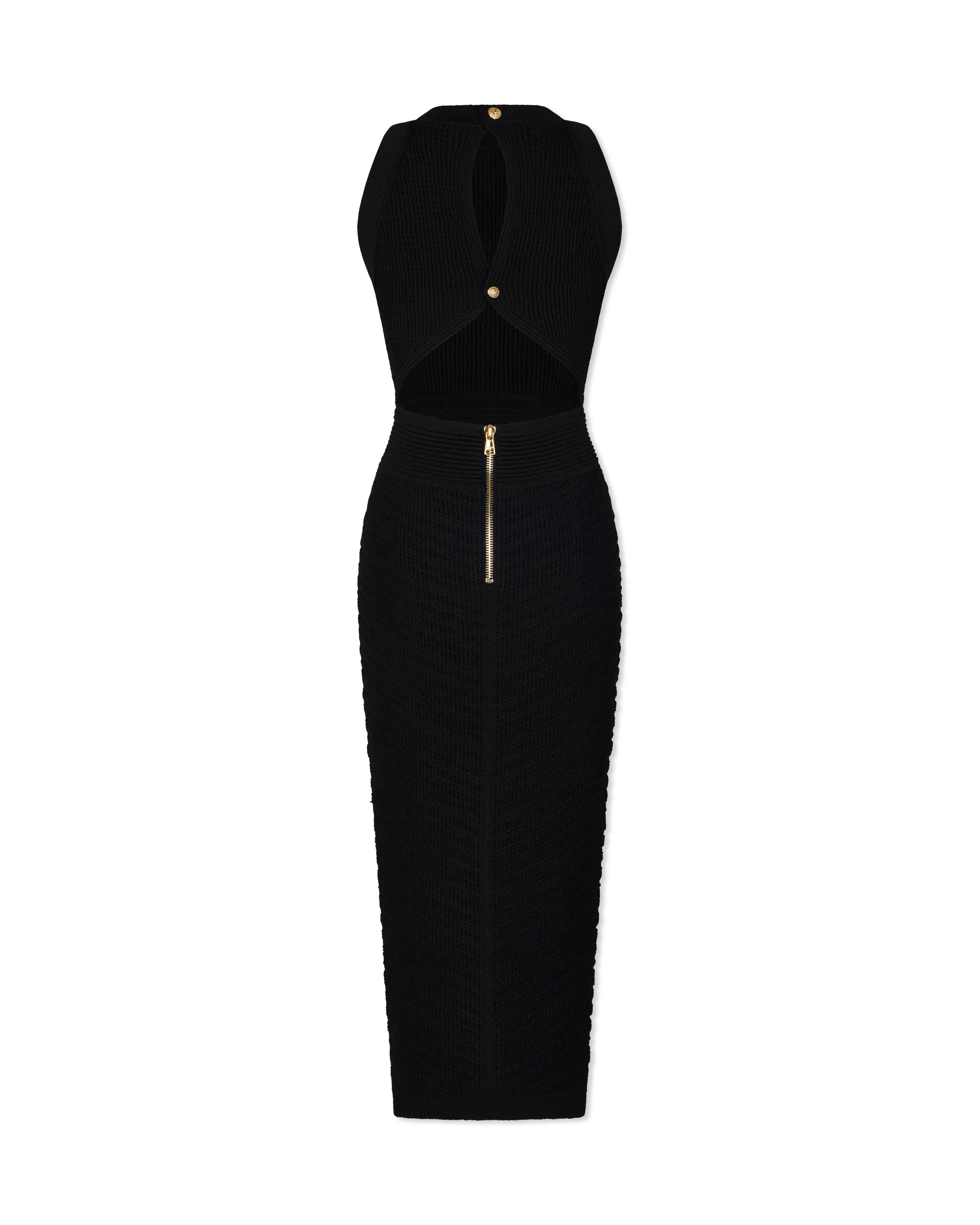 Cutout Open Back Knit Midi Dress