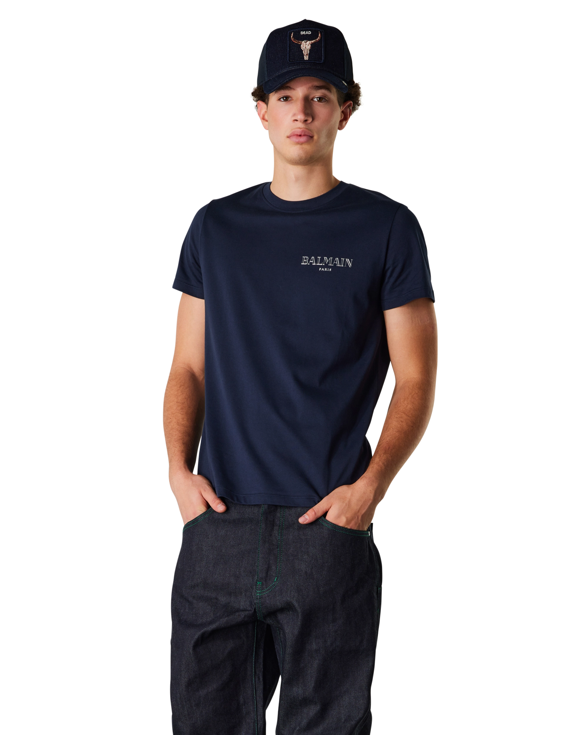 Vintage Gel Balmain Logo T-Shirt