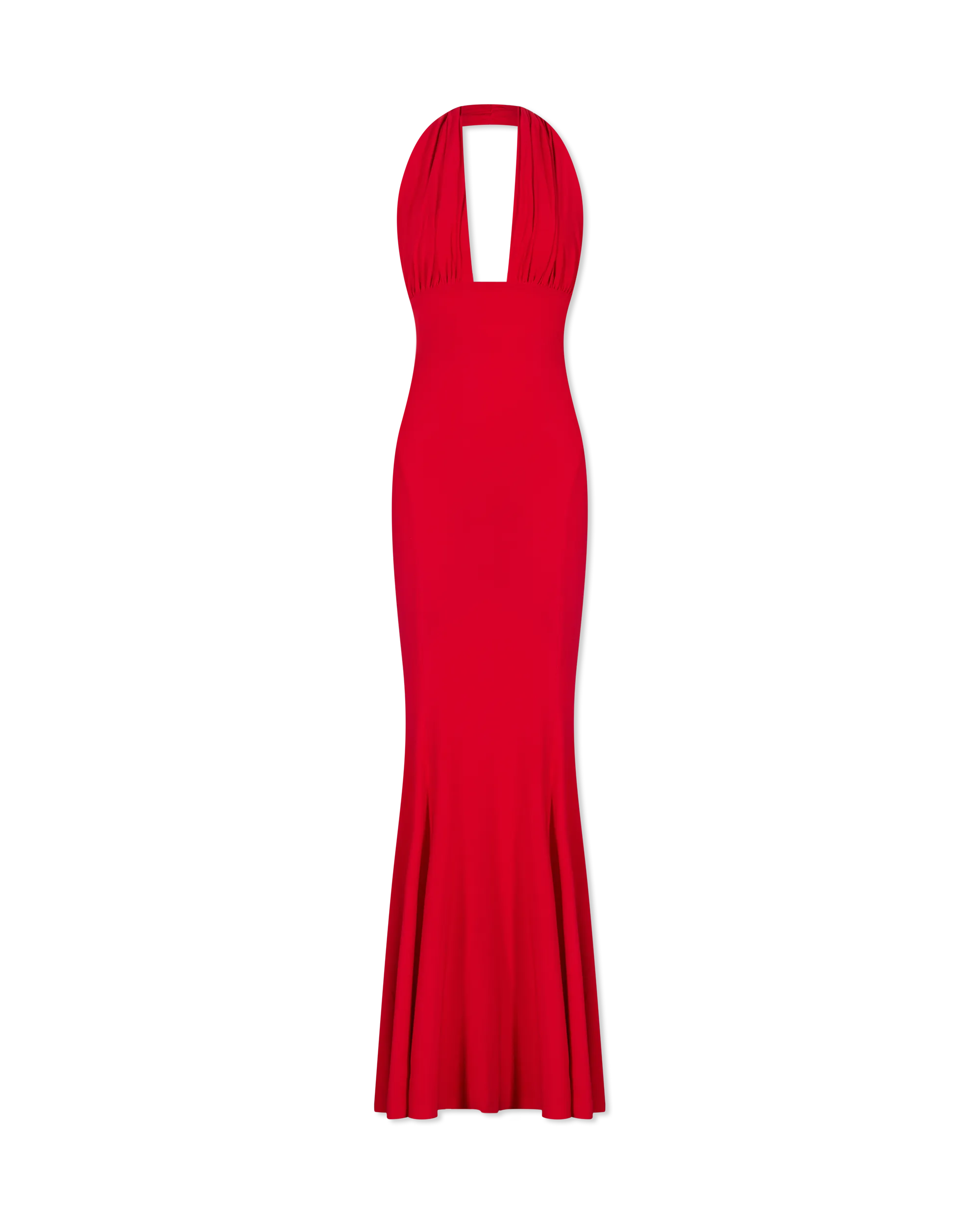 Norma Kamali Dress Cross Halter Fishtail Gown