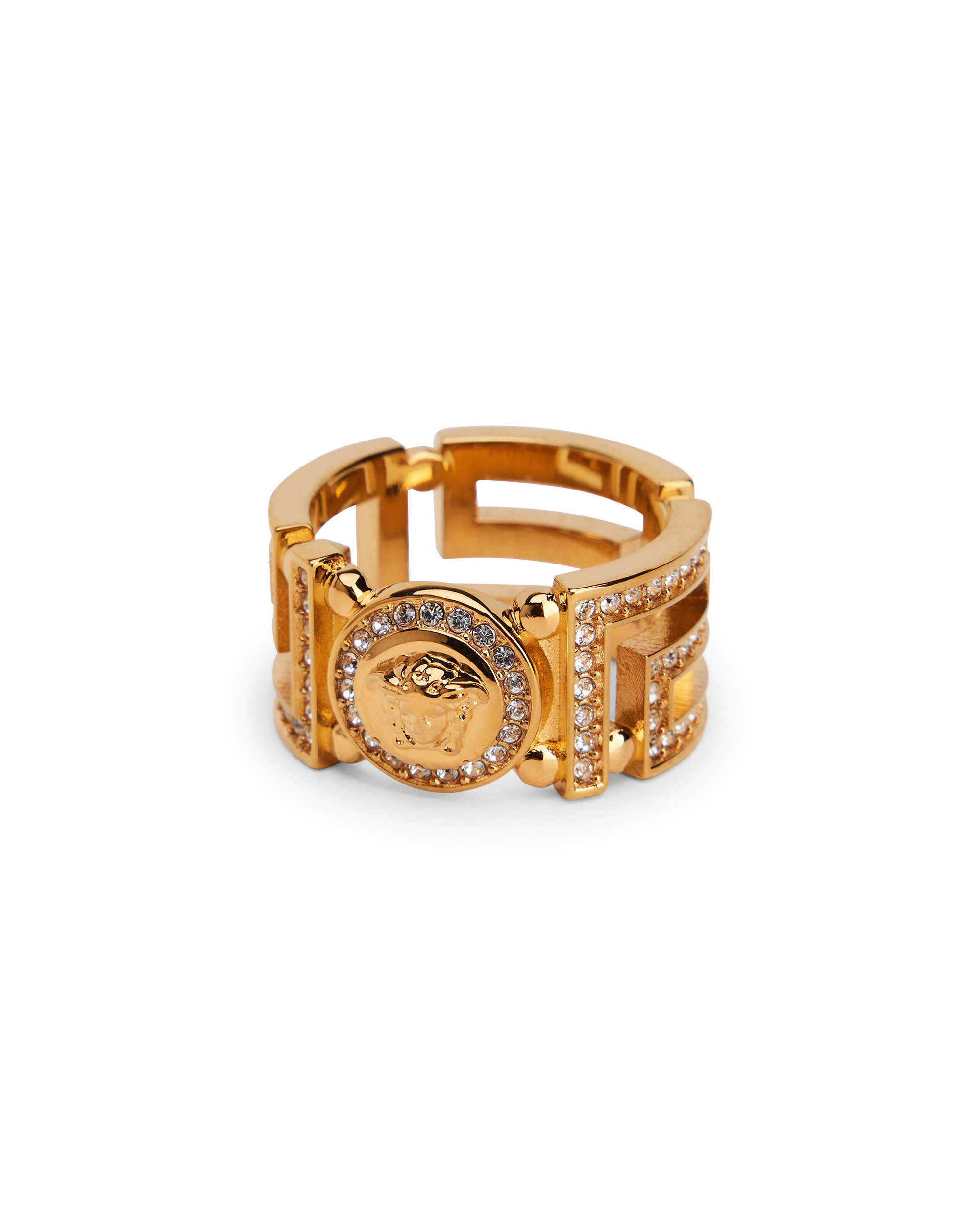 Crystal Greca Ring