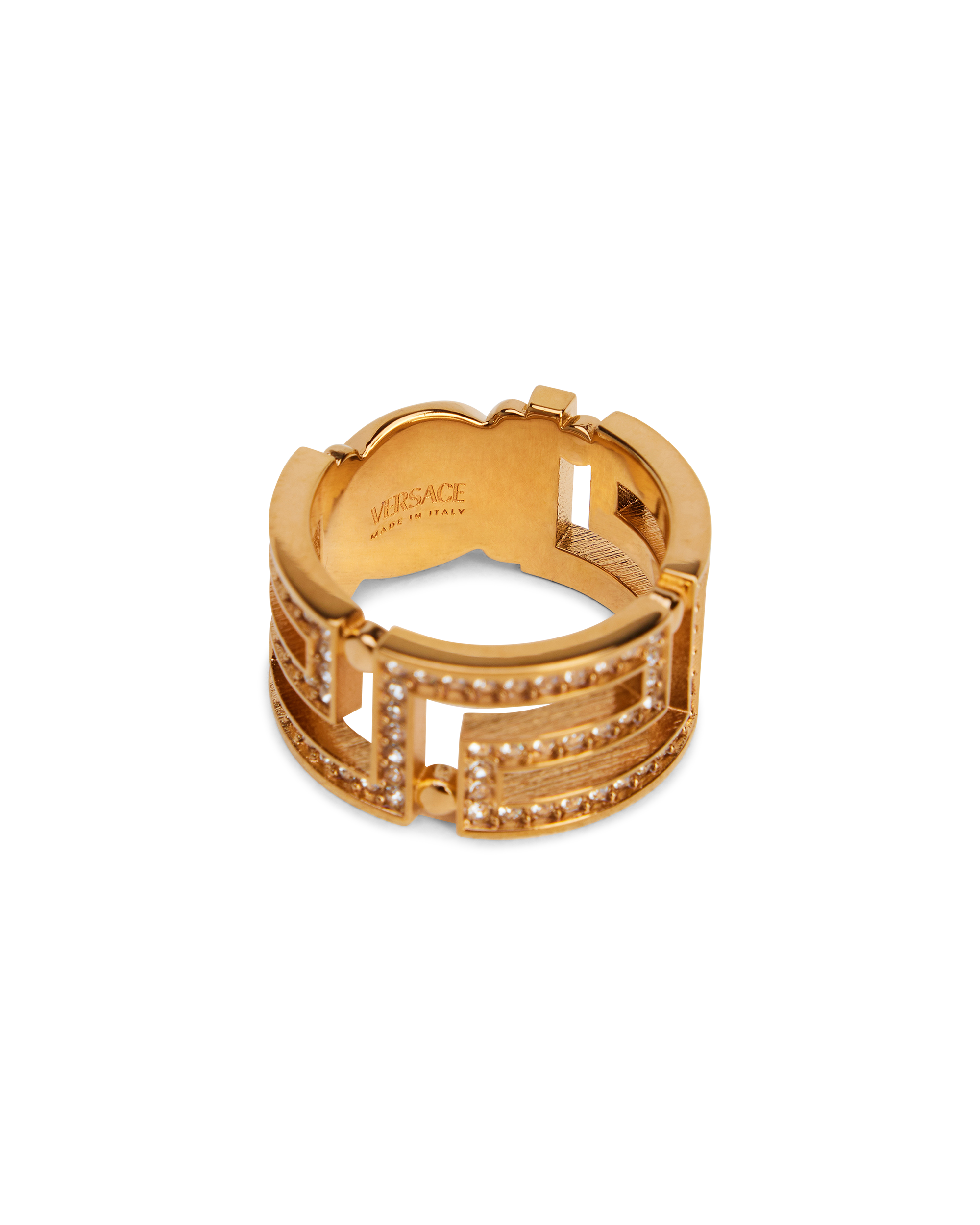 Crystal Greca Ring