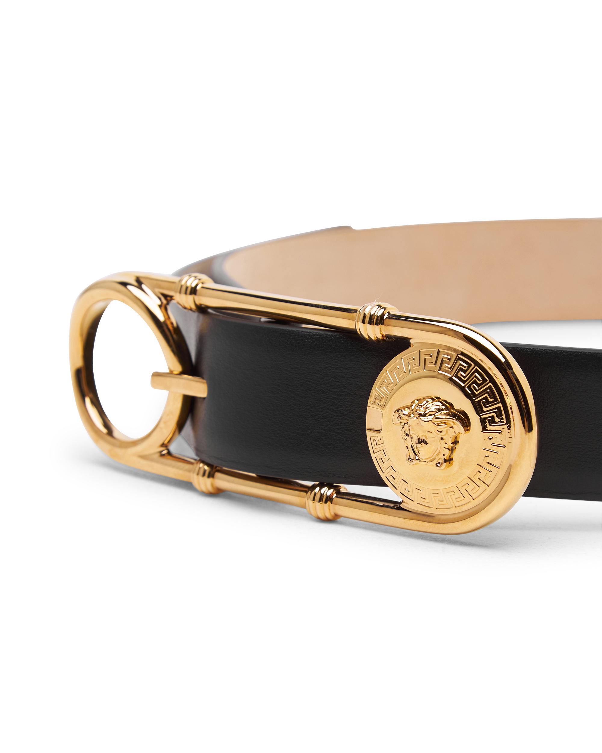 Safety Pin Leather Belt 3cm