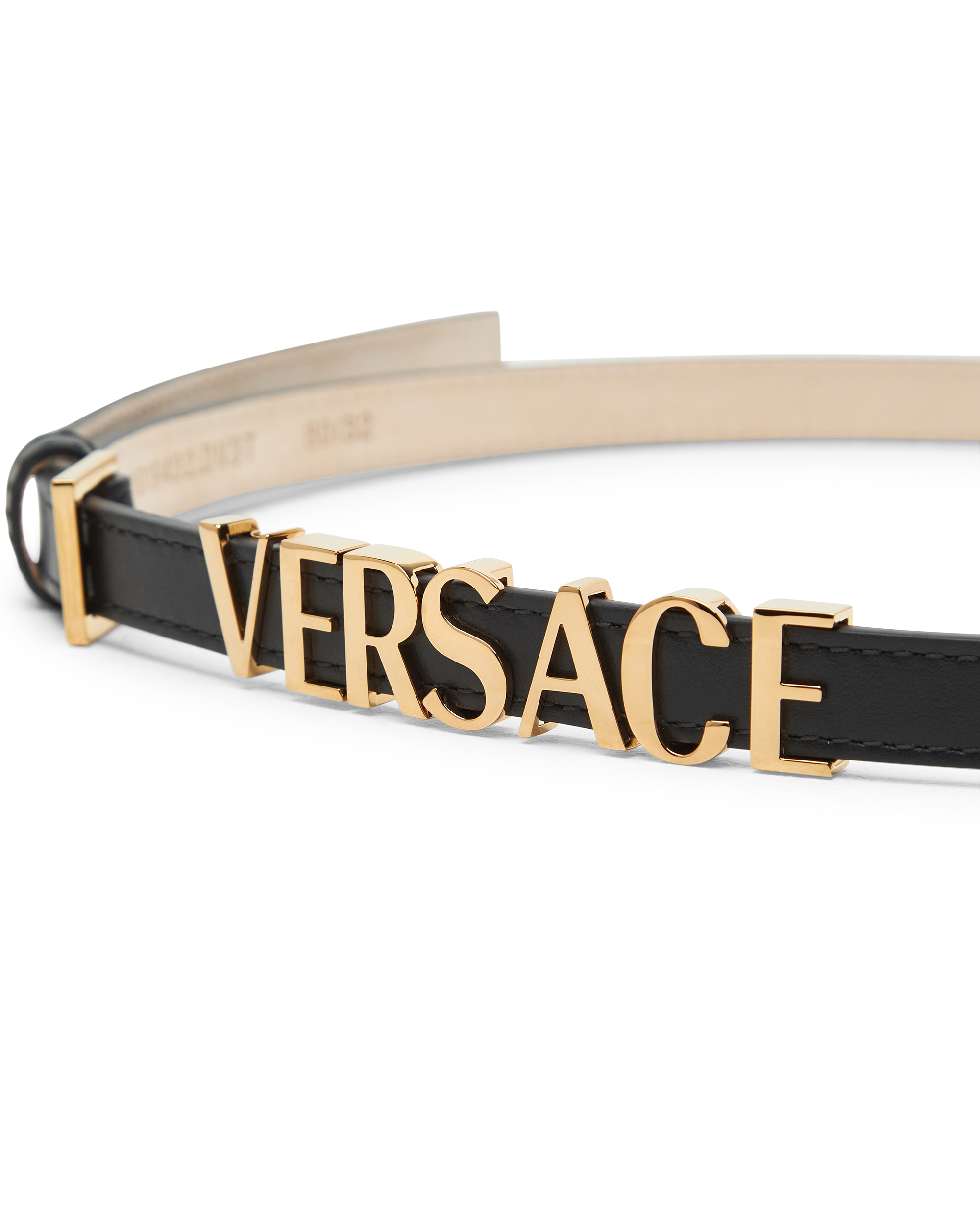 Versace Logo Leather Belt 1.5cm