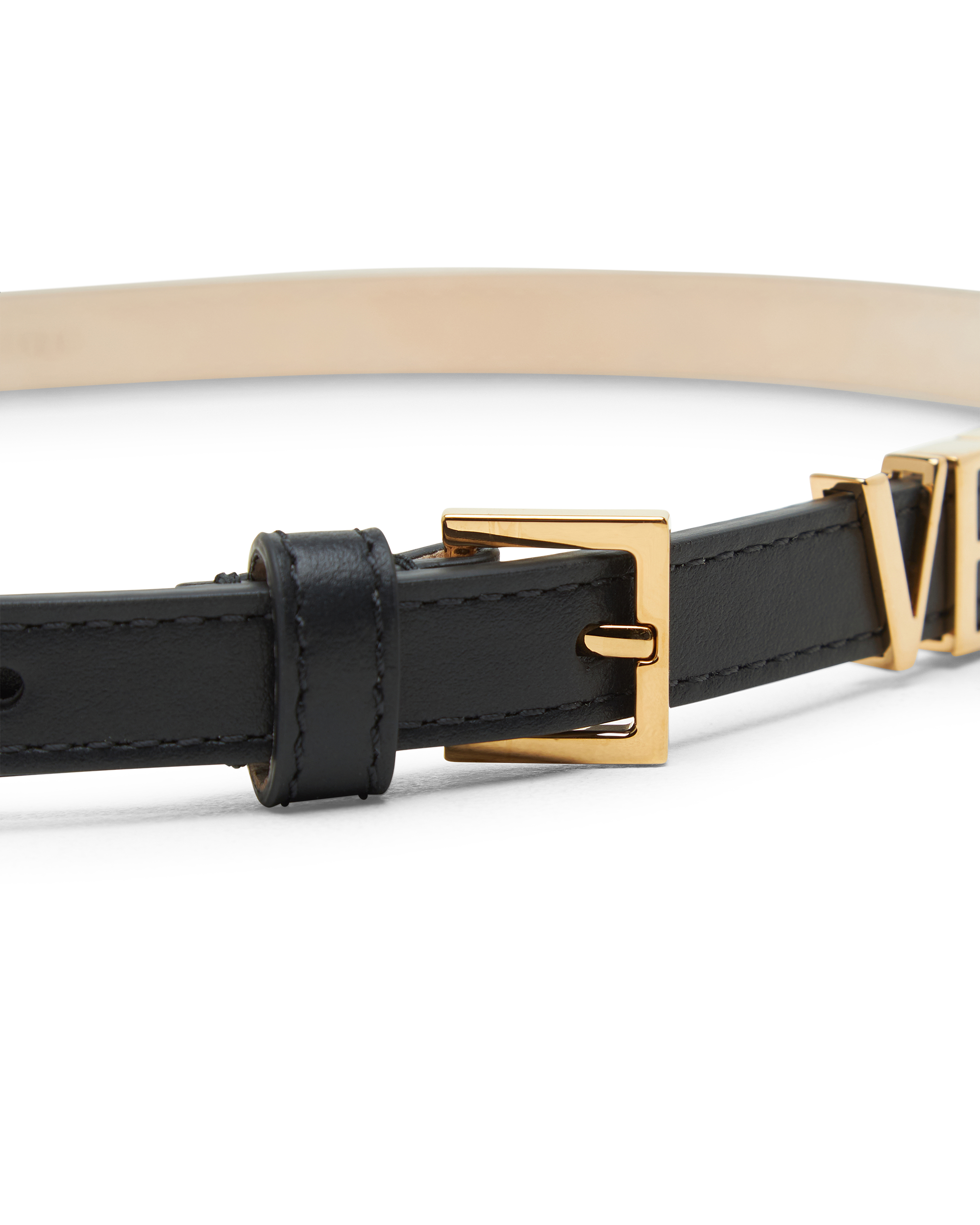 Versace Logo Leather Belt 1.5cm
