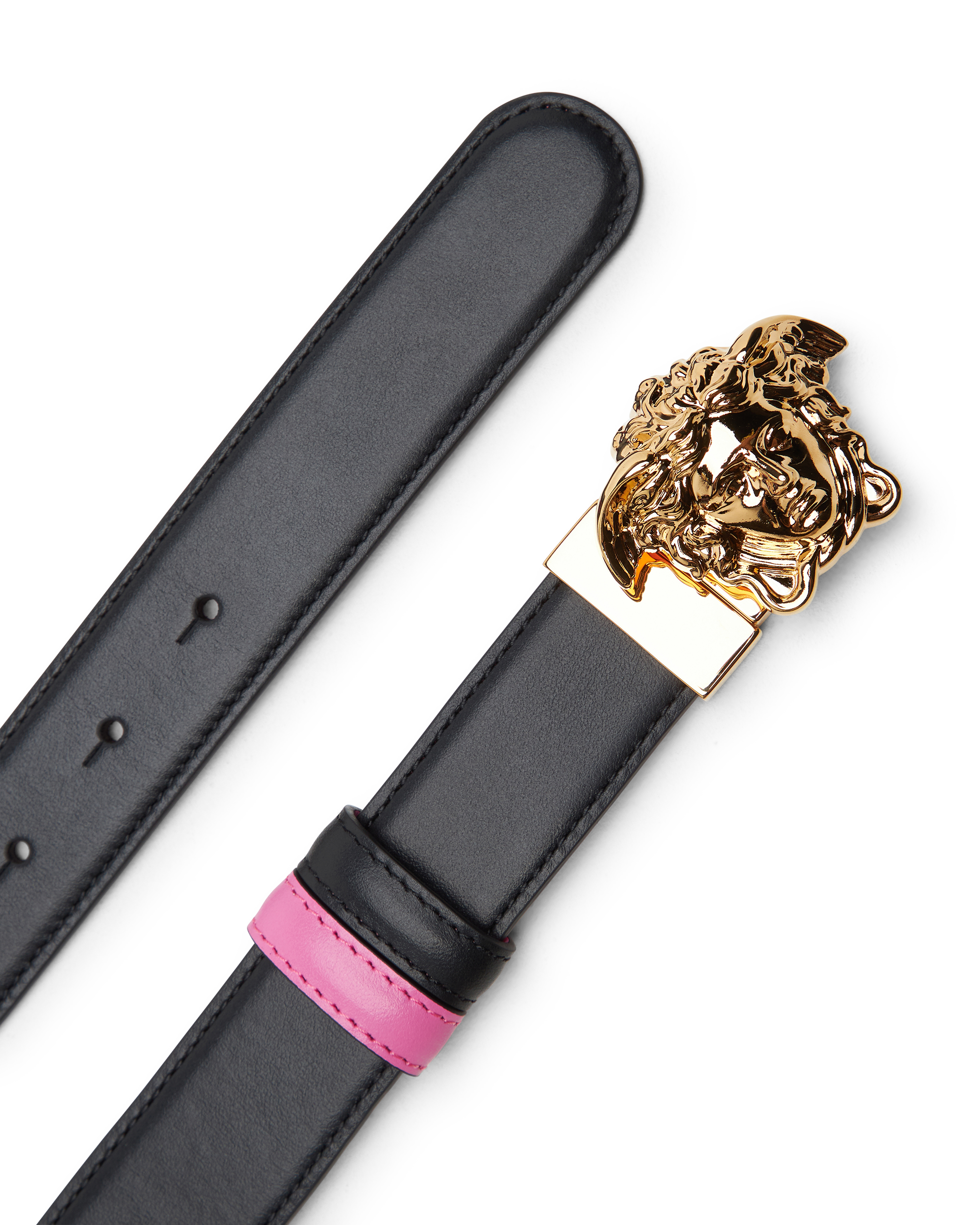 Versace Logo Reversible Leather Belt 3cm