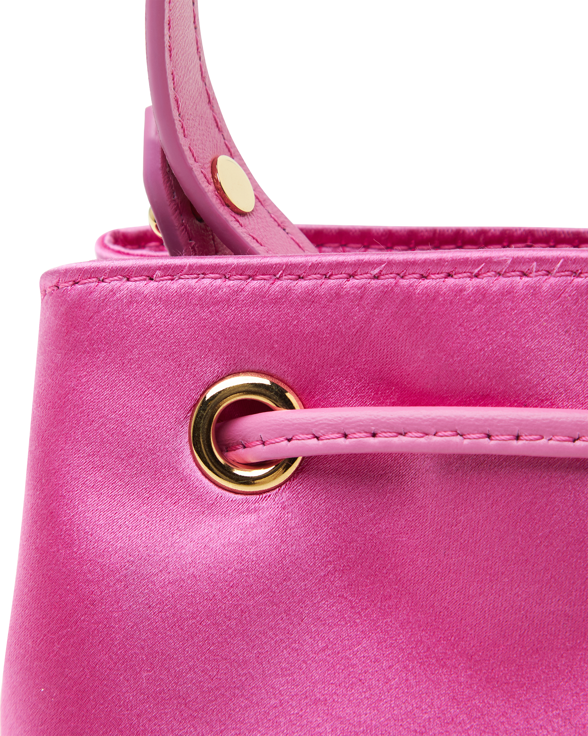 La Medusa Satin Mini Bucket Bag