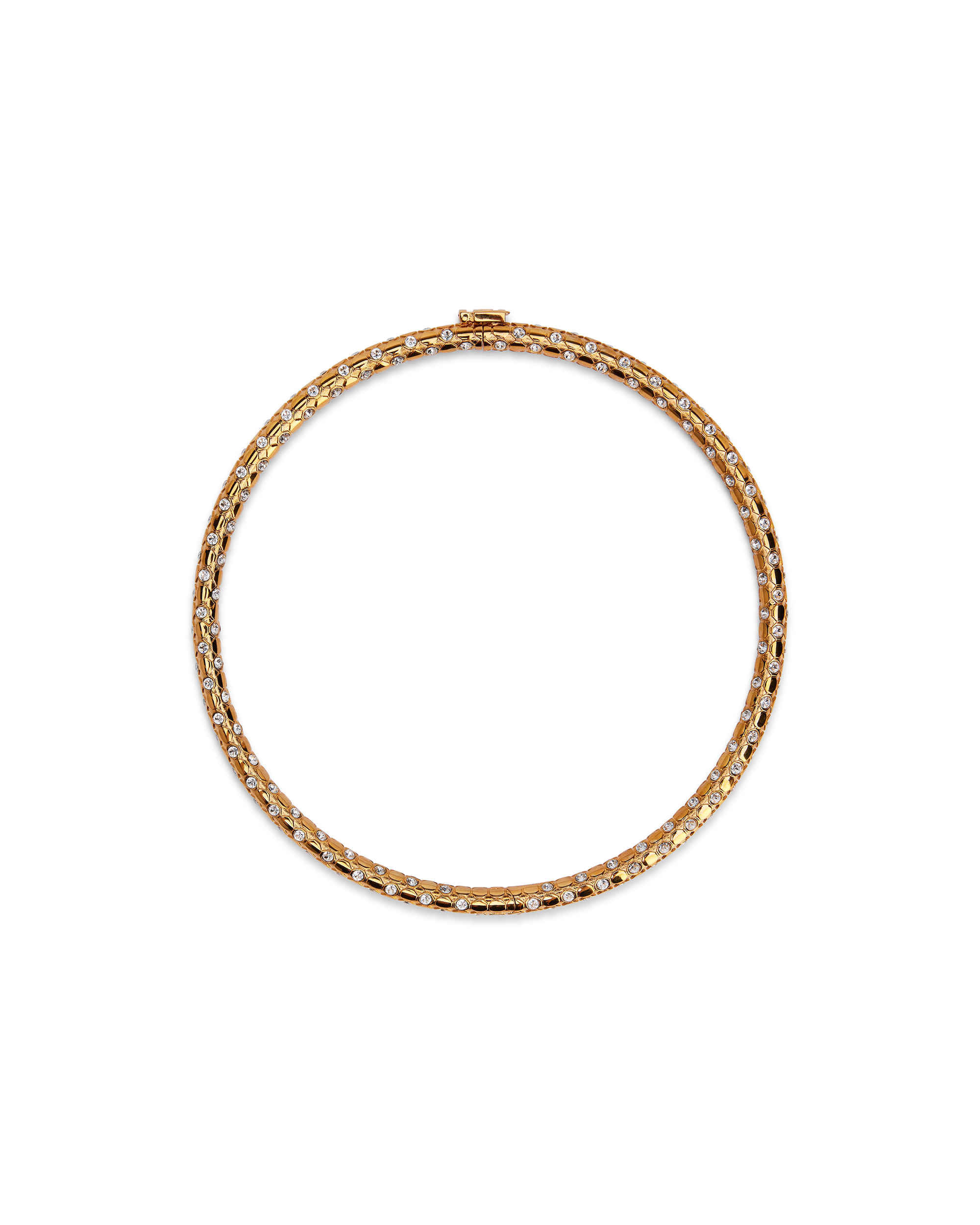 Crystal Metal Mesh Choker