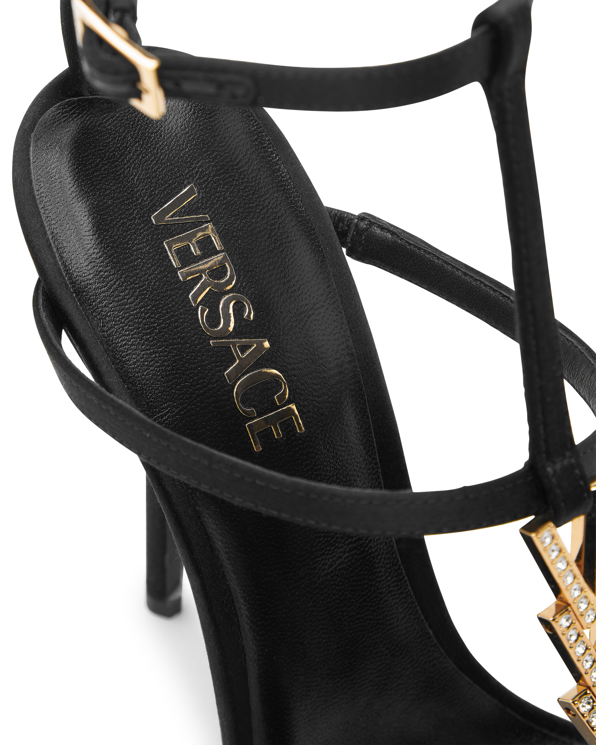 V2025 Chain Metallic Sandals 105mm