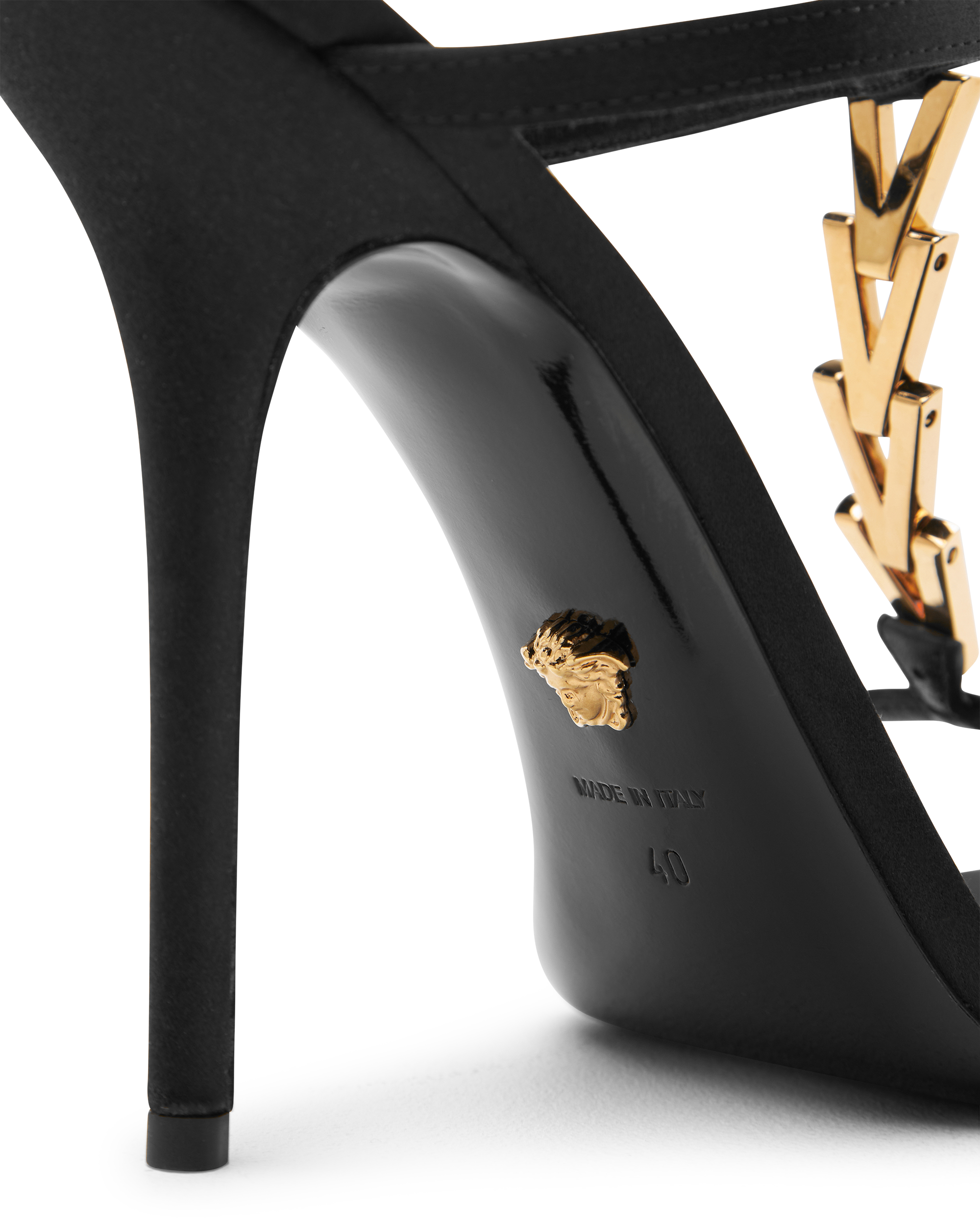 V2025 Chain Metallic Sandals 105mm