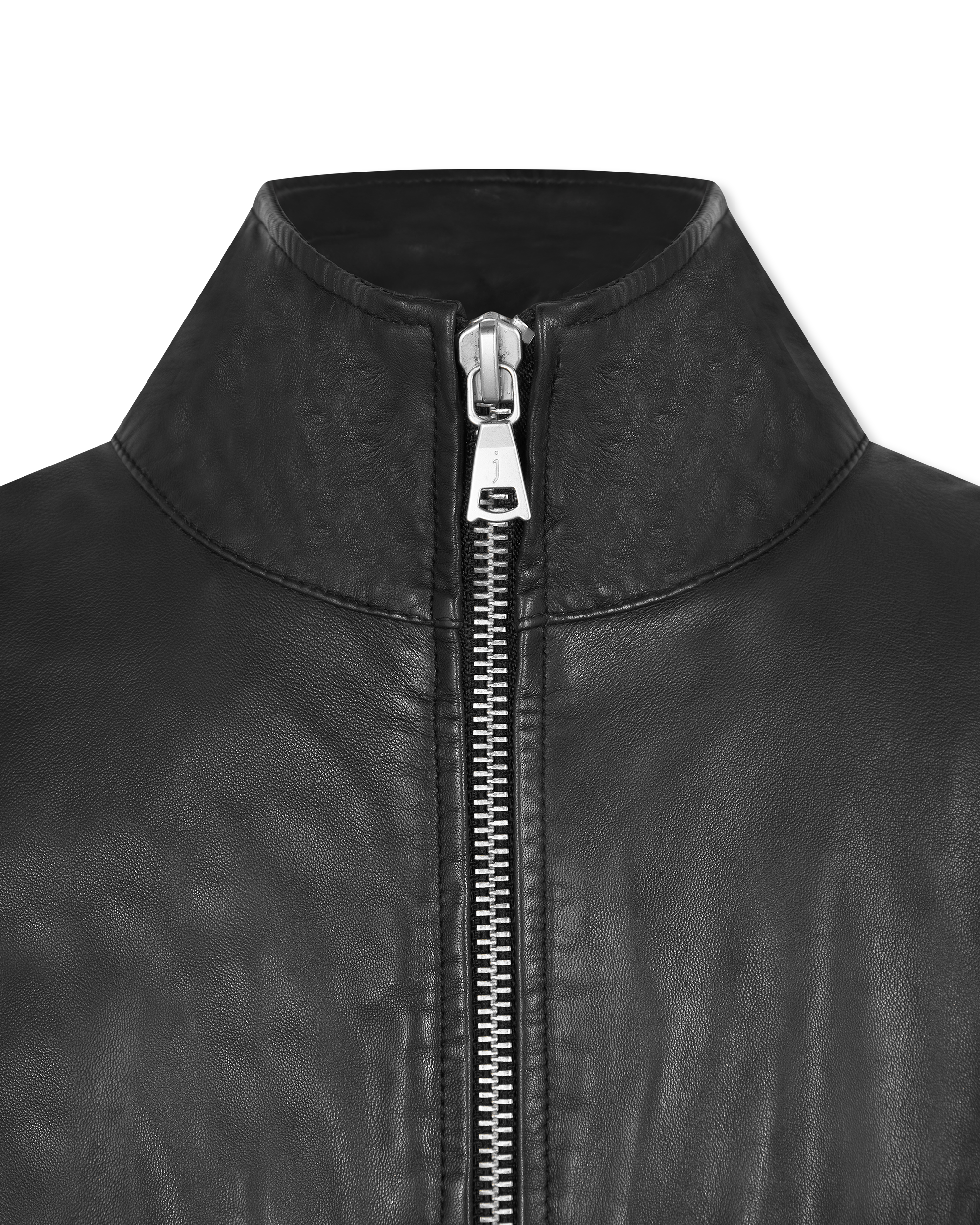 Jared Racer High Collar Leather Jacket