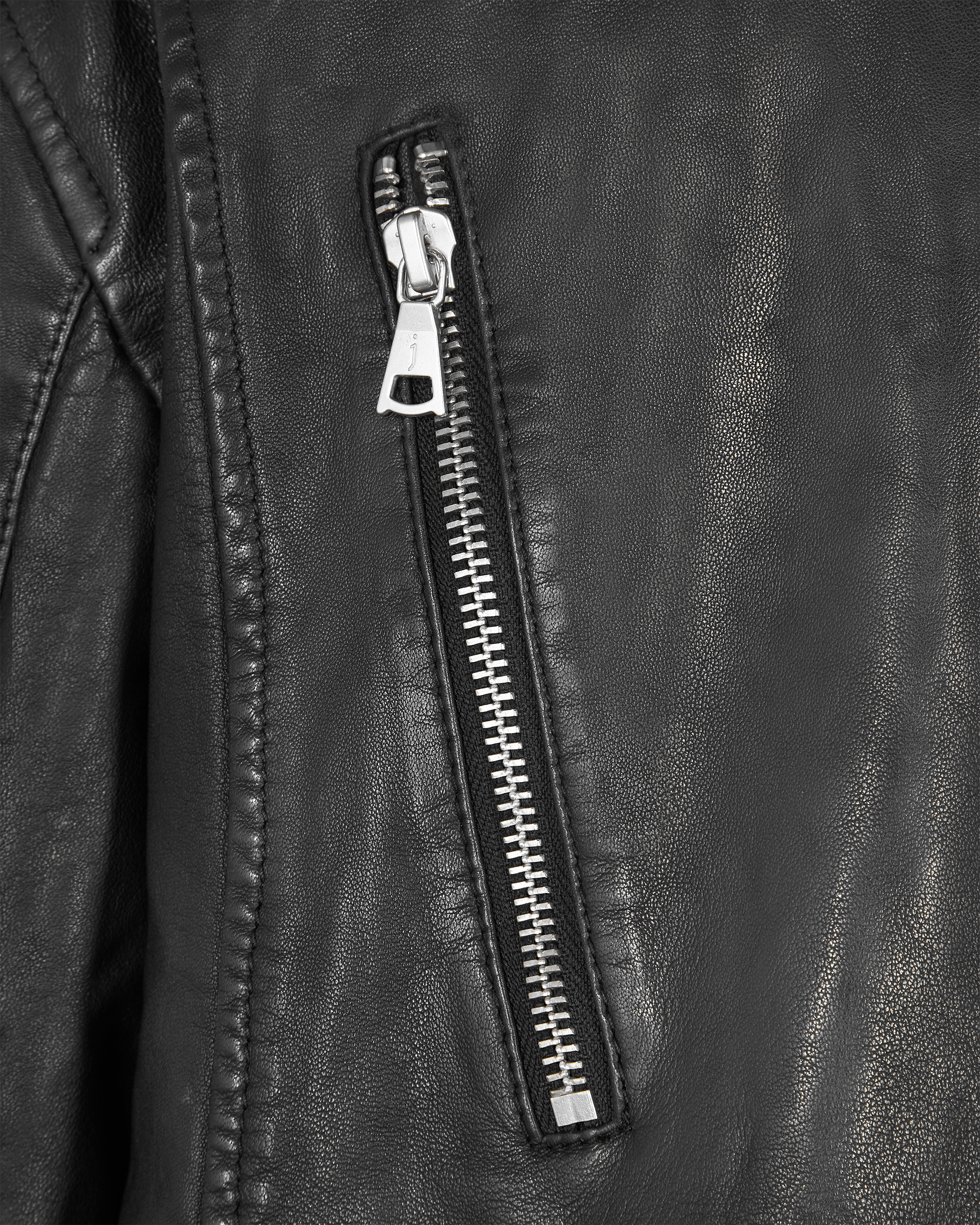 Jared Racer High Collar Leather Jacket