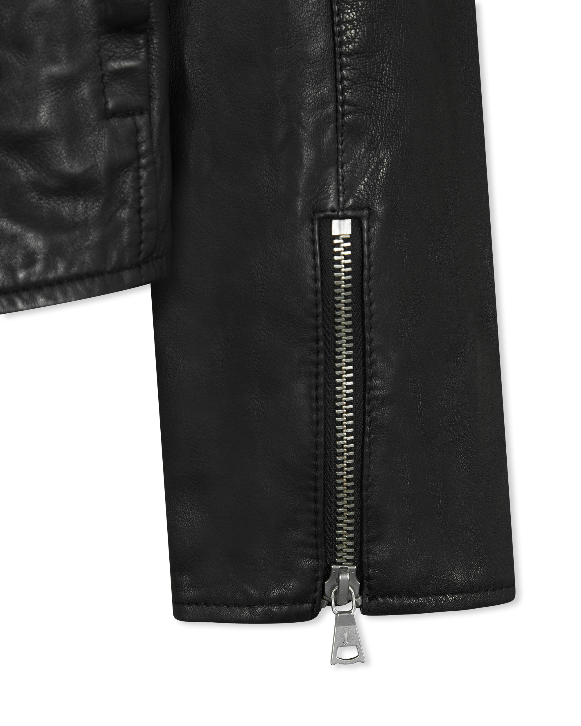 Jared Racer High Collar Leather Jacket