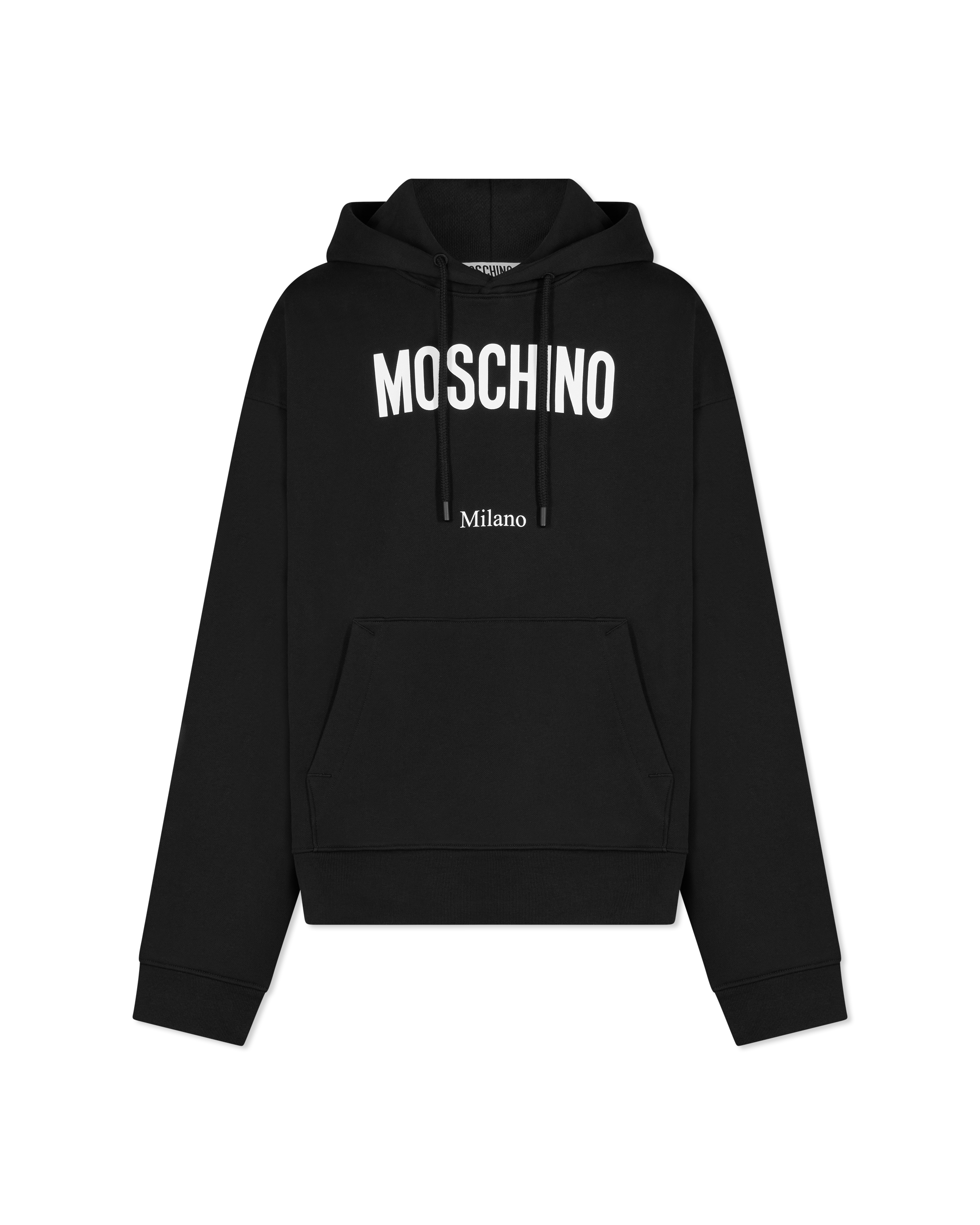 Moschino Logo Print Organic Cotton Fleece Hoodie
