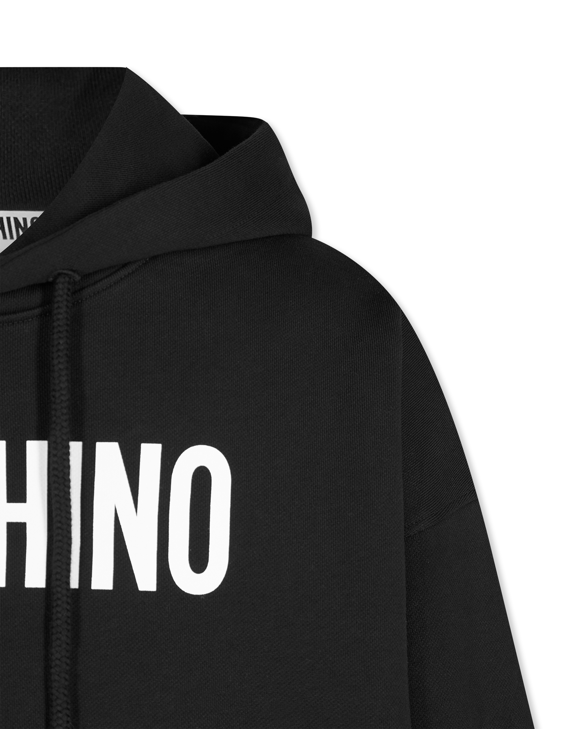 Moschino Logo Print Organic Cotton Fleece Hoodie