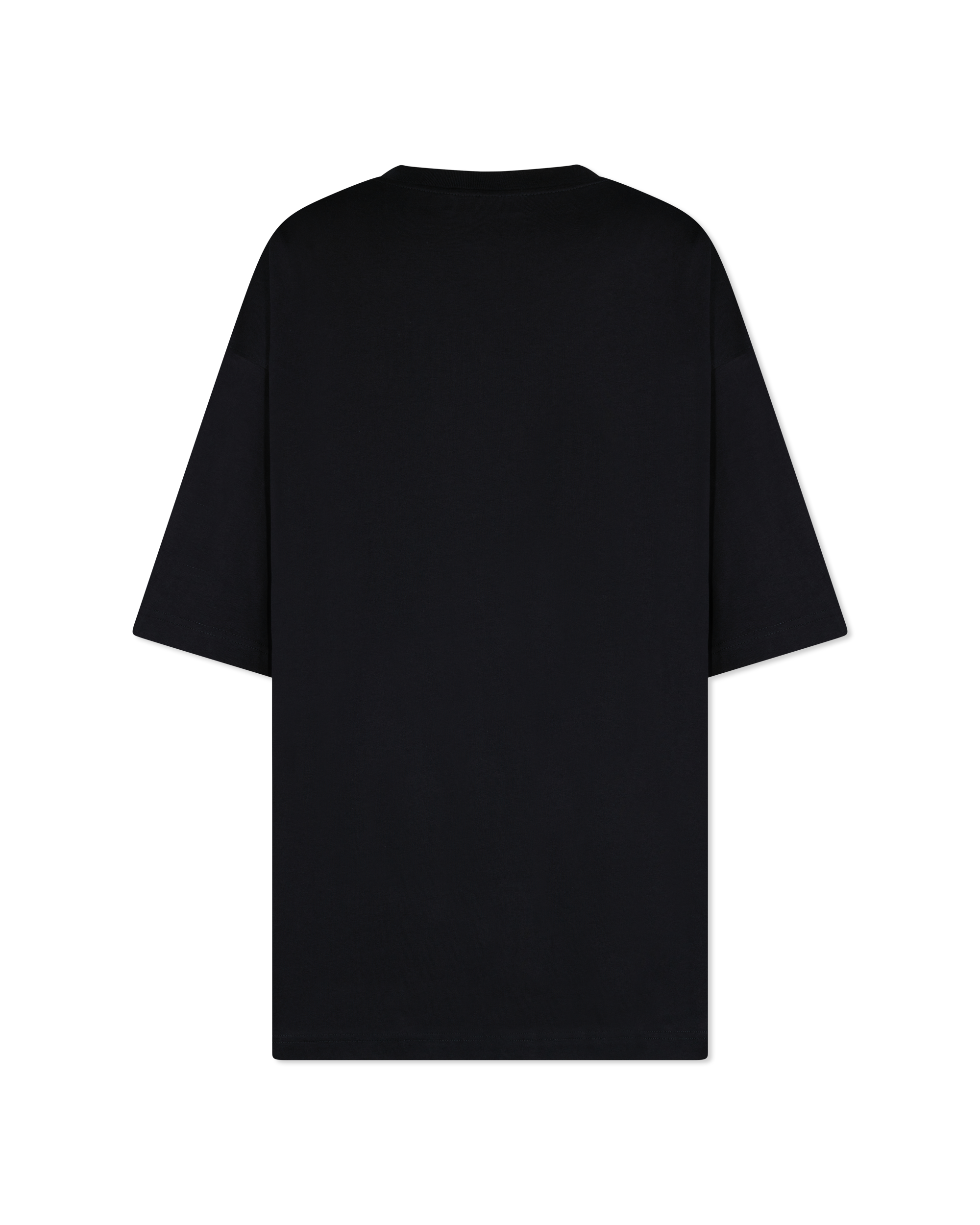 Rhinestone Logo Cotton Jersey Black T-Shirt