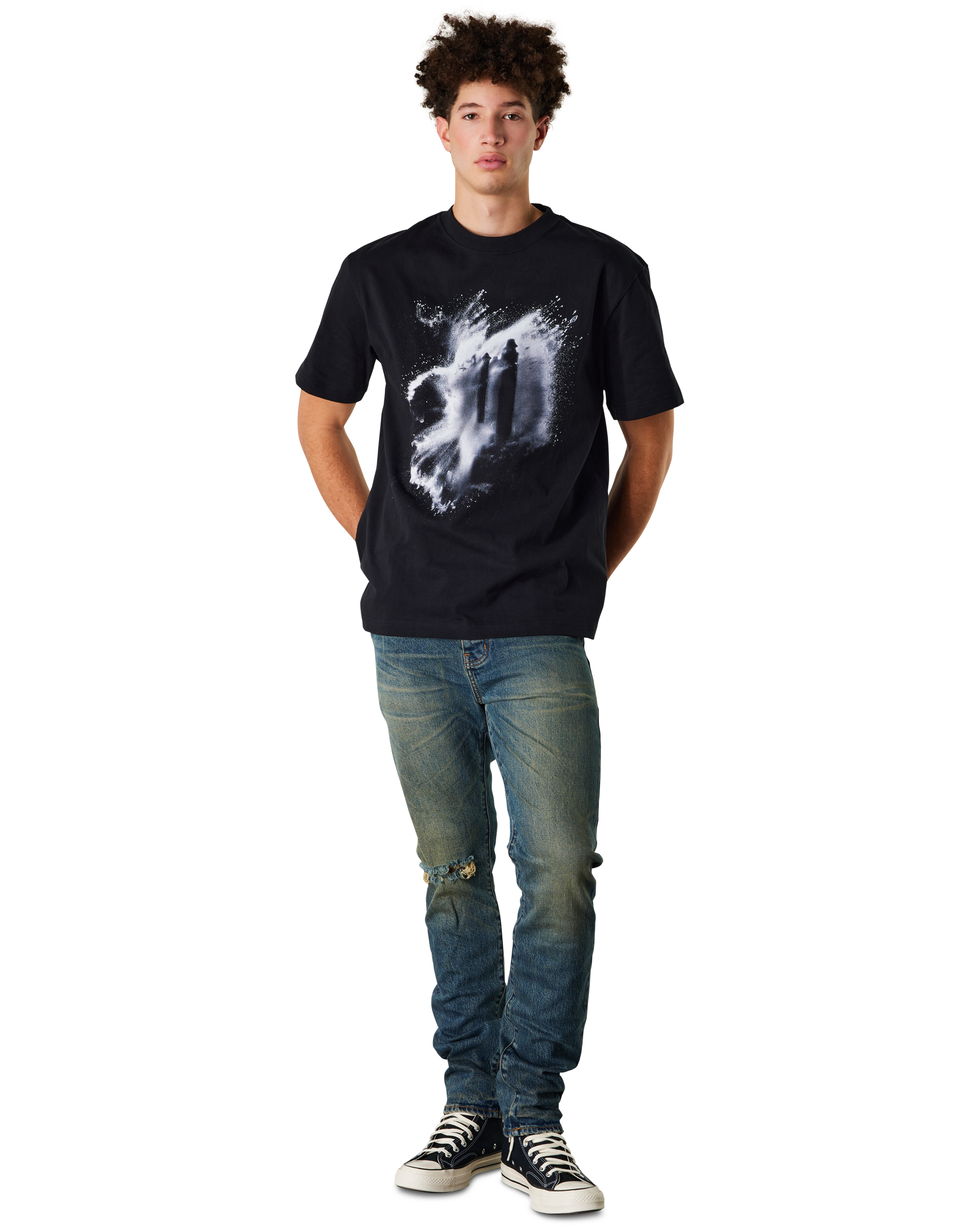 HWT Black Jersey Dust Tee