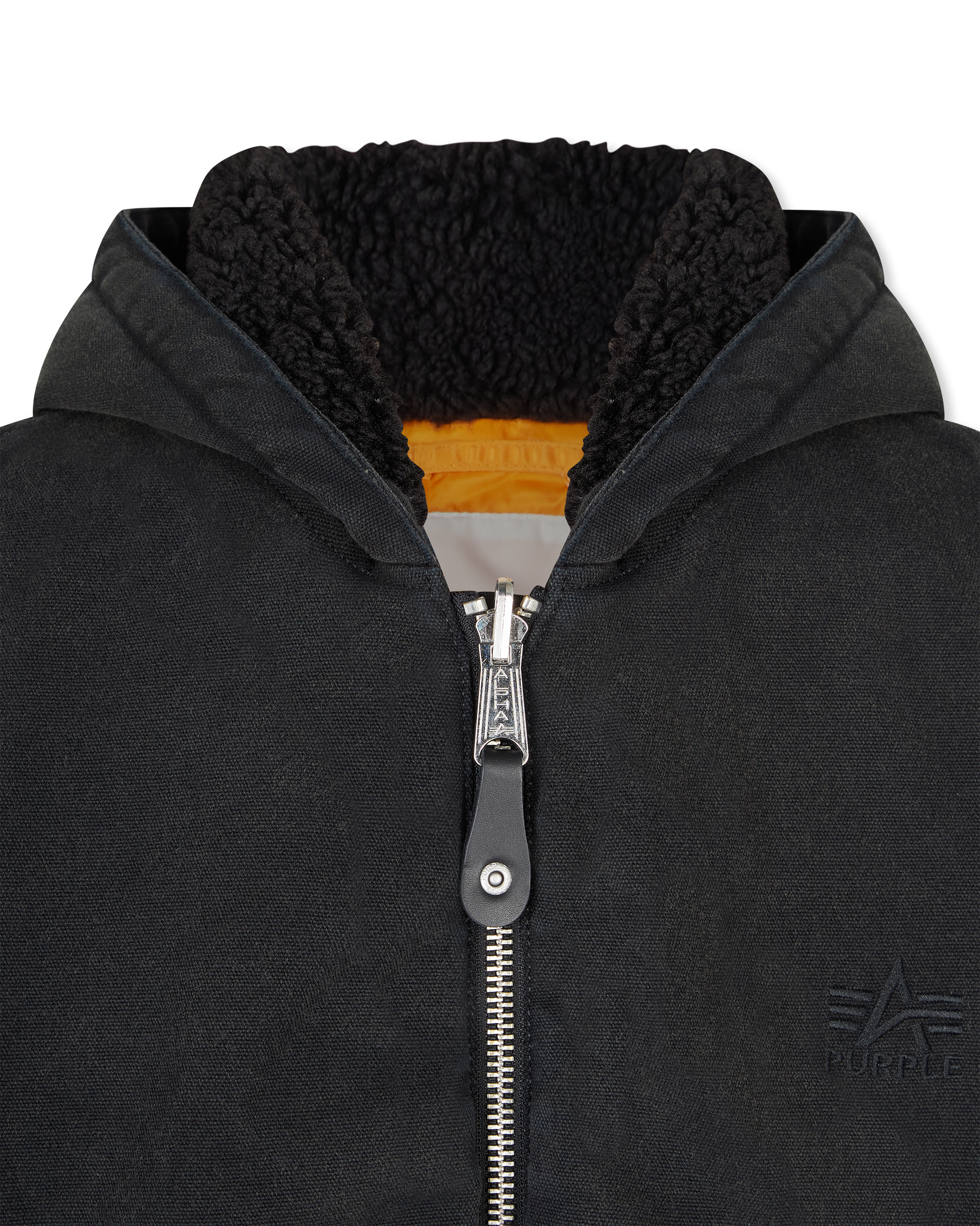 Alpha X Purple Hooded Bomber