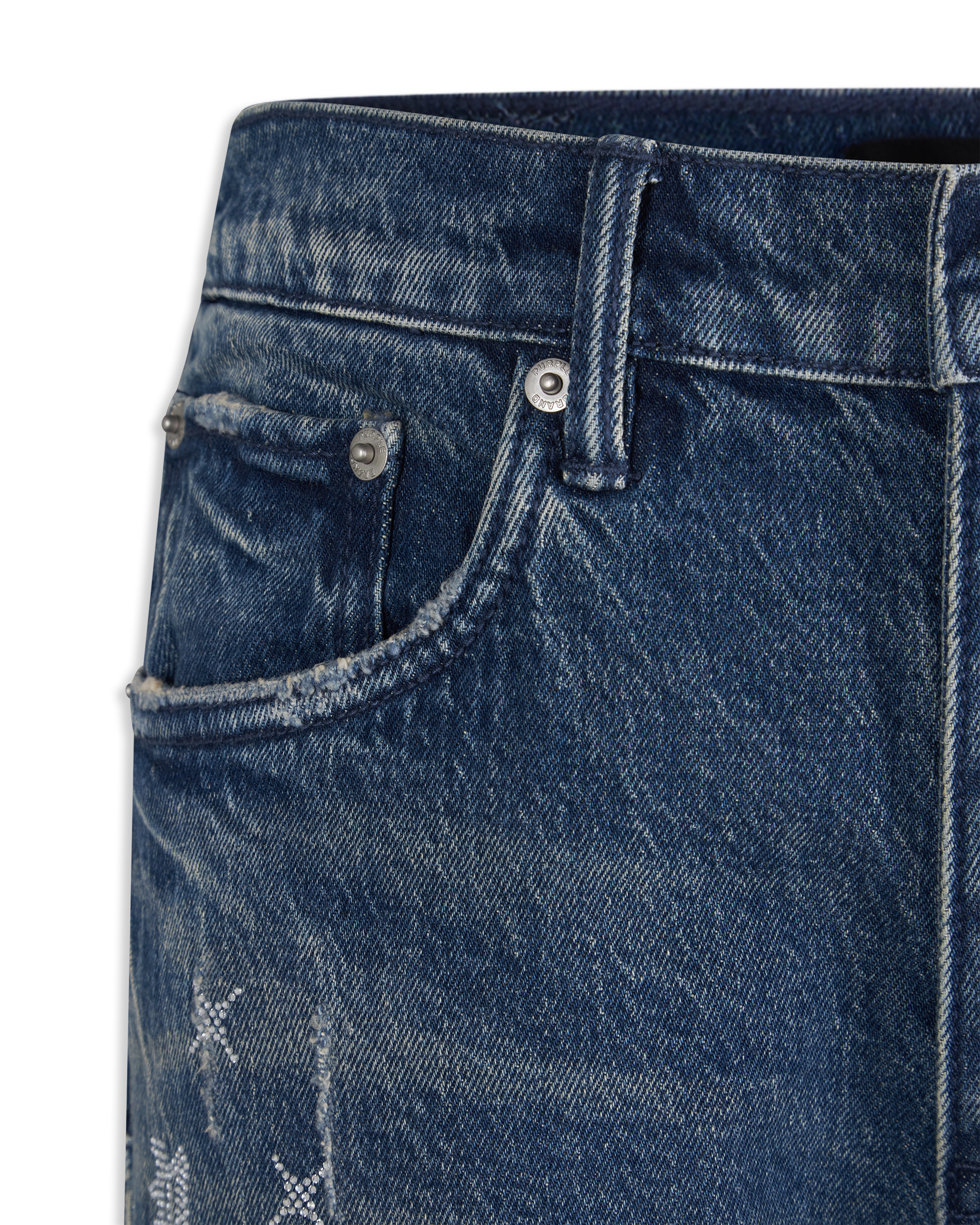 P005 Vintage Monogram Bling Jeans