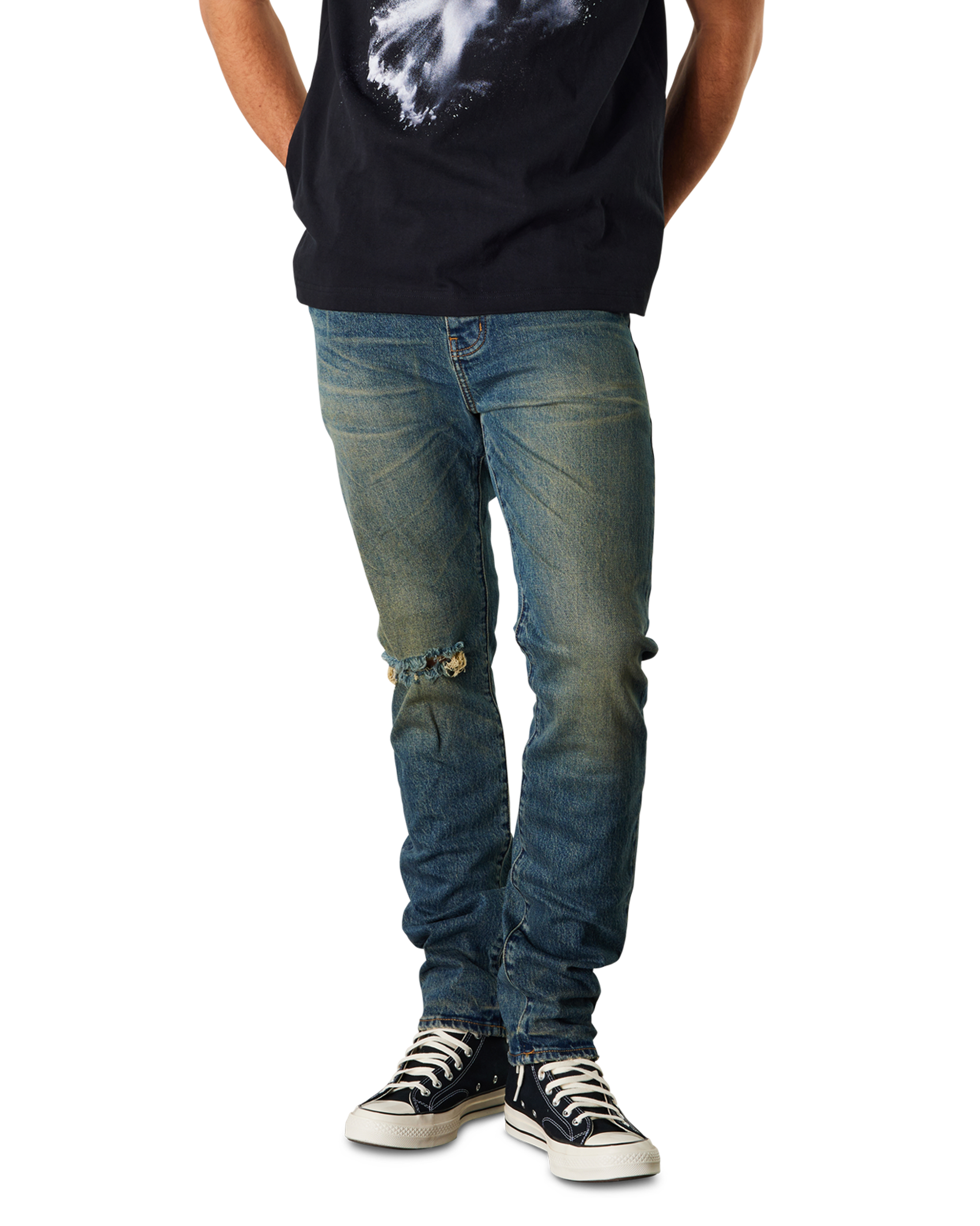 Stratos Vintage Knee Slit Jean