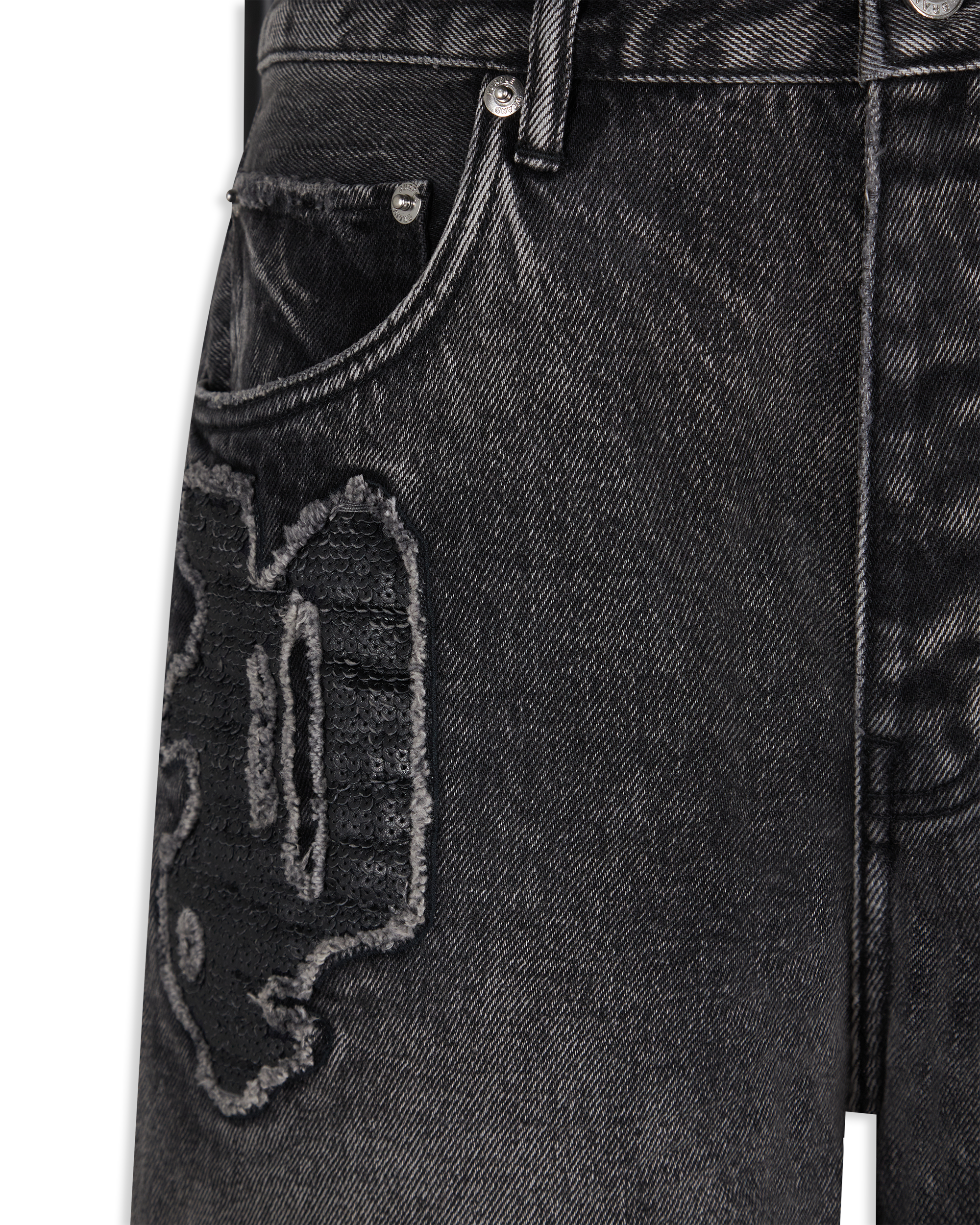 Monceau Sequin Logo Jean