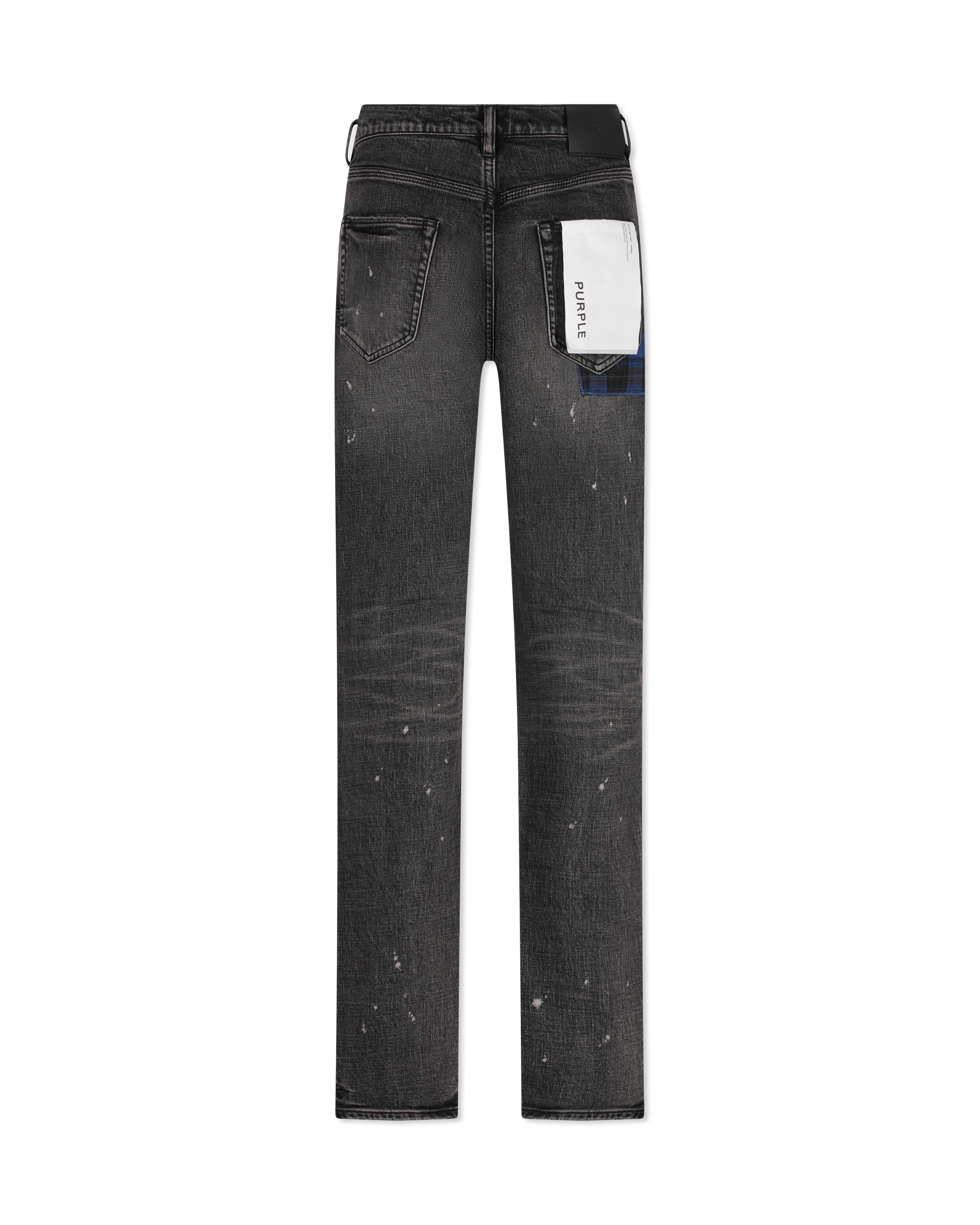 Skinny Plaid Patch Jean