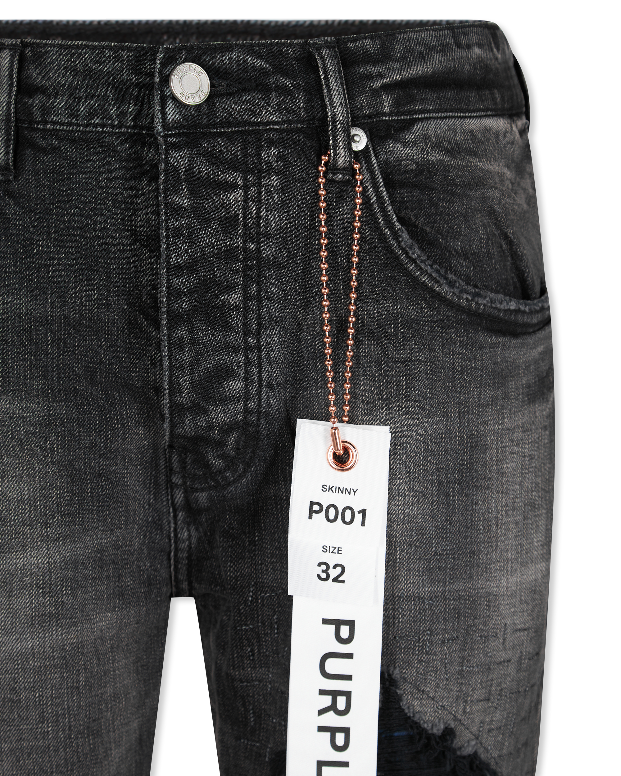 Skinny Plaid Patch Jean