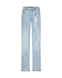 Monogram Embossed Flare Jeans