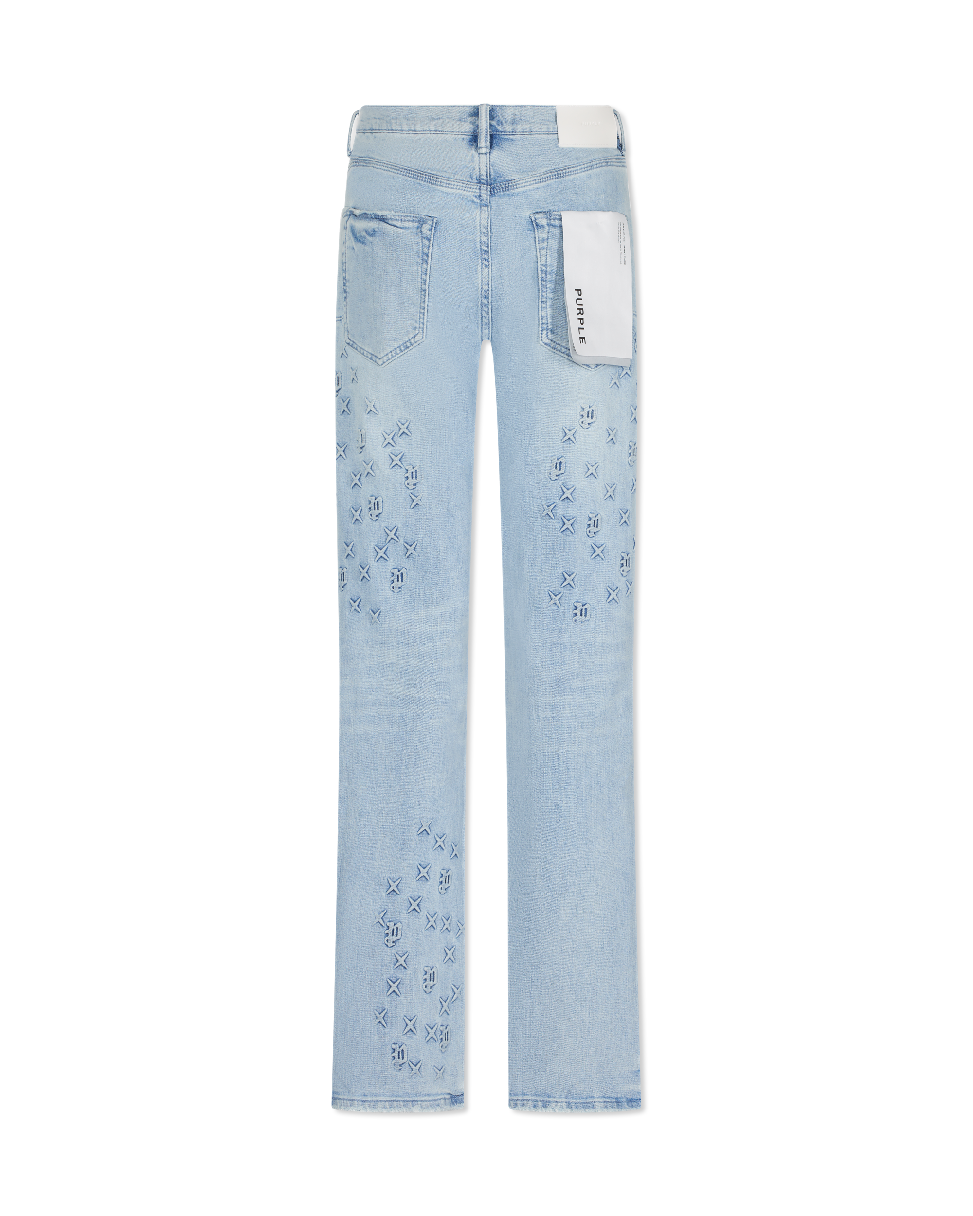 Monogram Embossed Flare Jeans