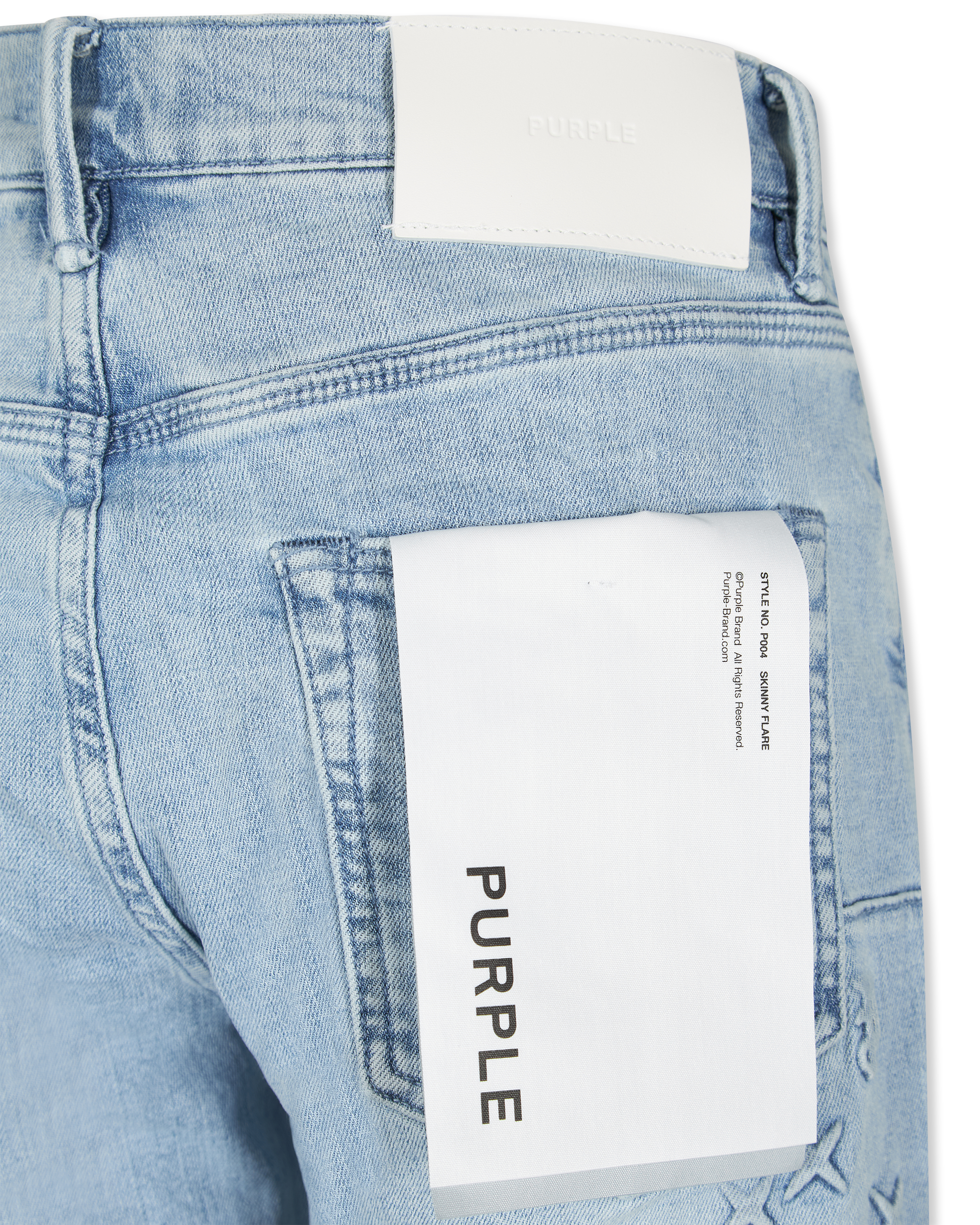 Monogram Embossed Flare Jeans