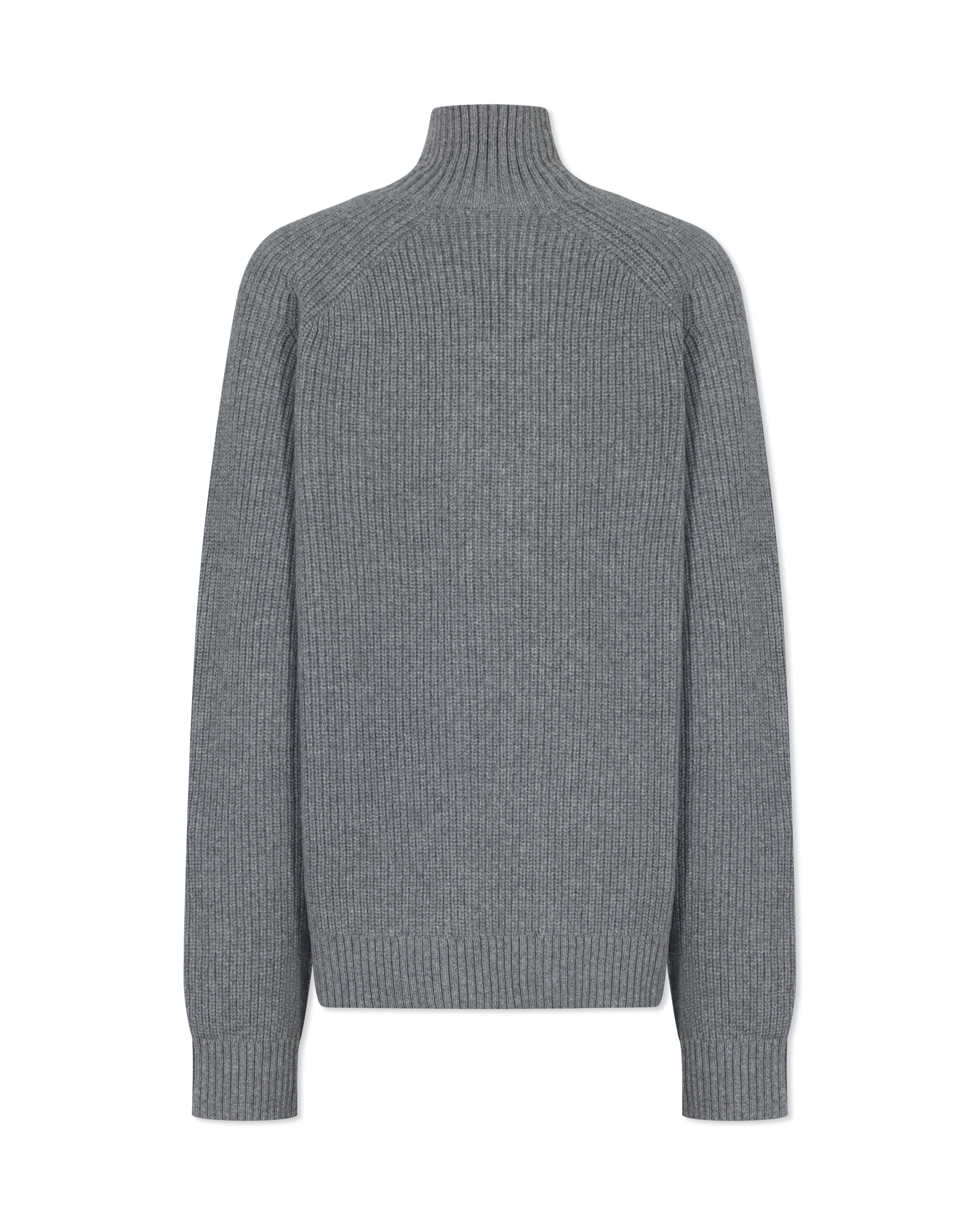 Wool Blend Zip-Up Sweater
