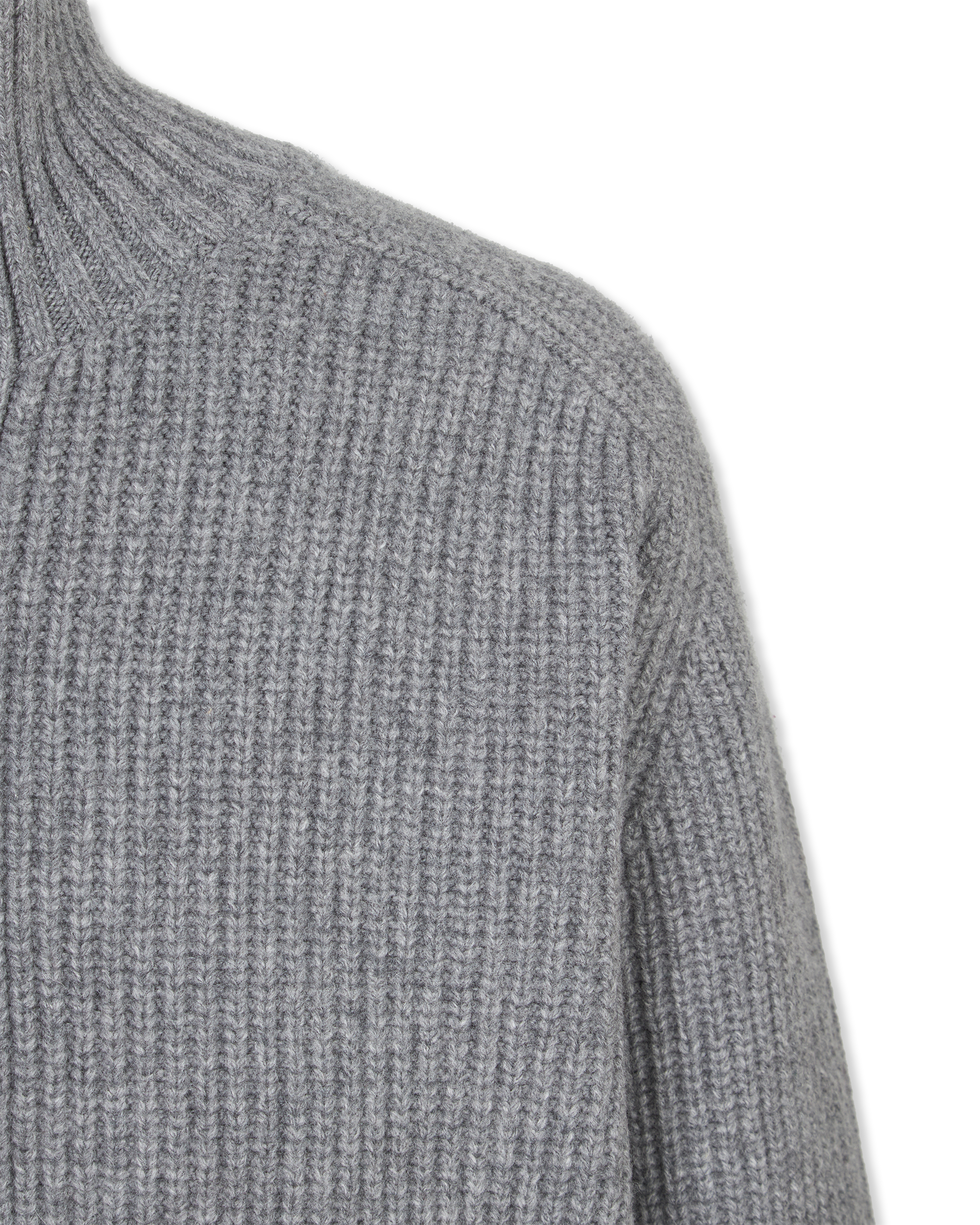 Wool Blend Zip-Up Sweater