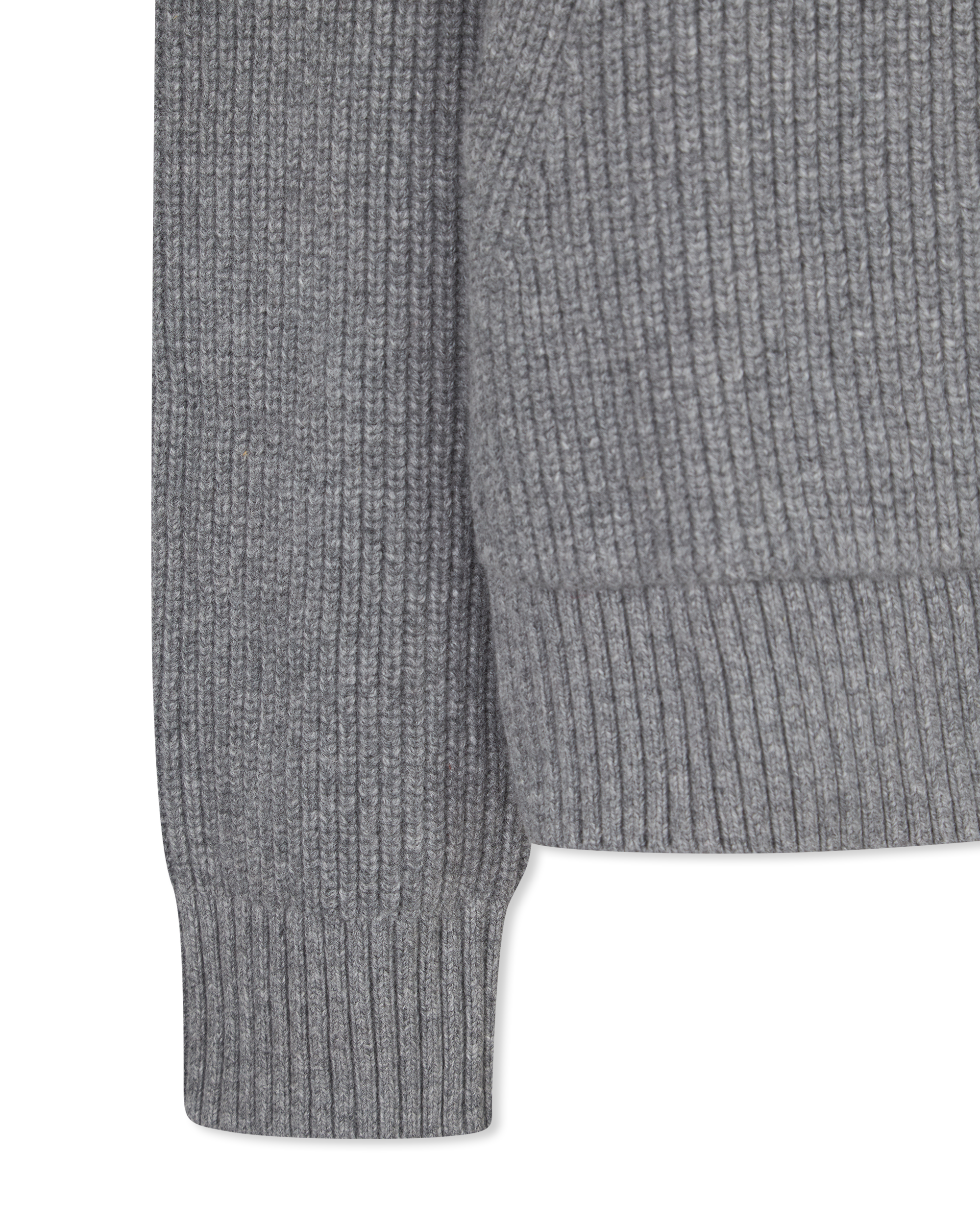 Wool Blend Zip-Up Sweater