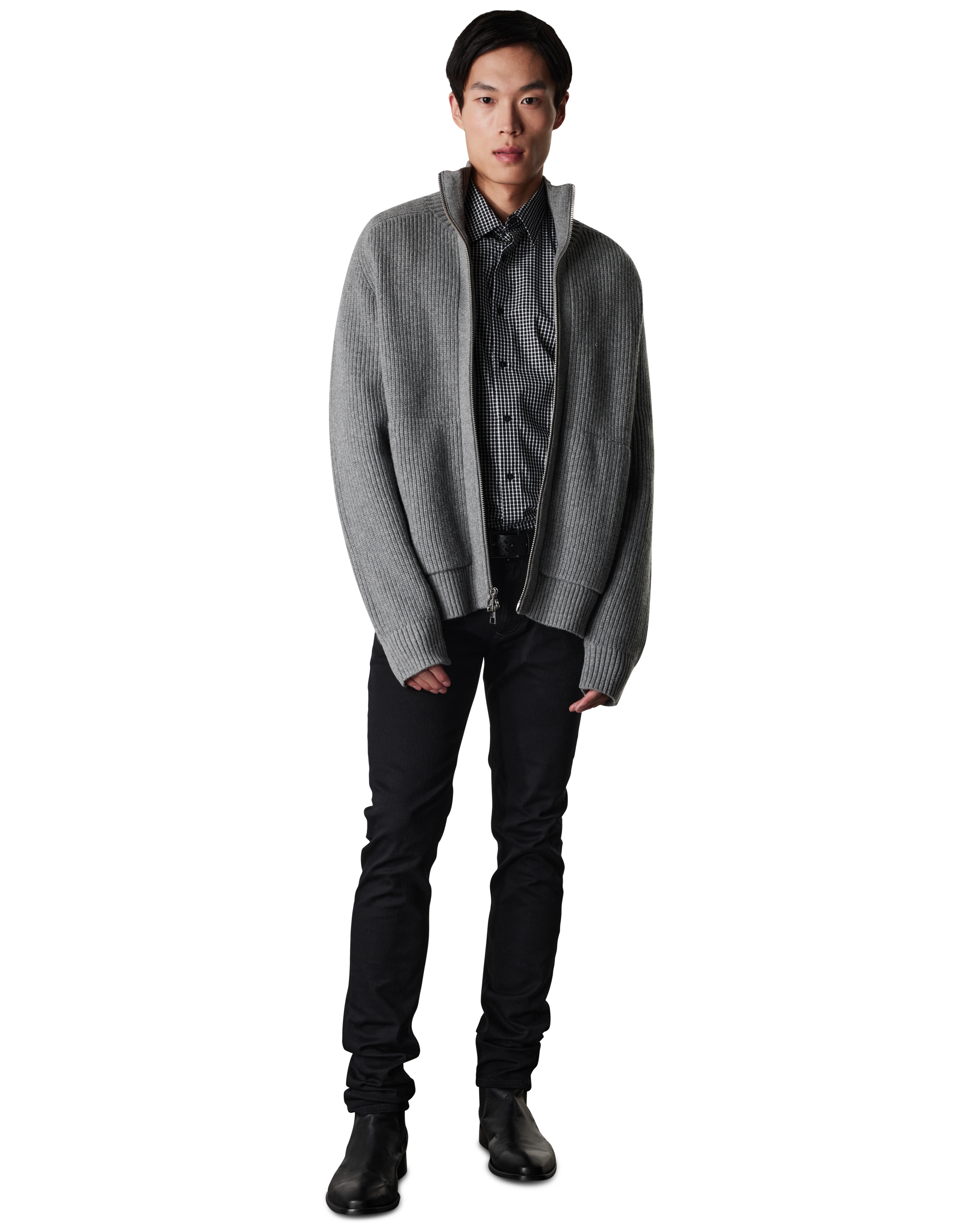 Dobby Gingham Long Sleeve Shirt