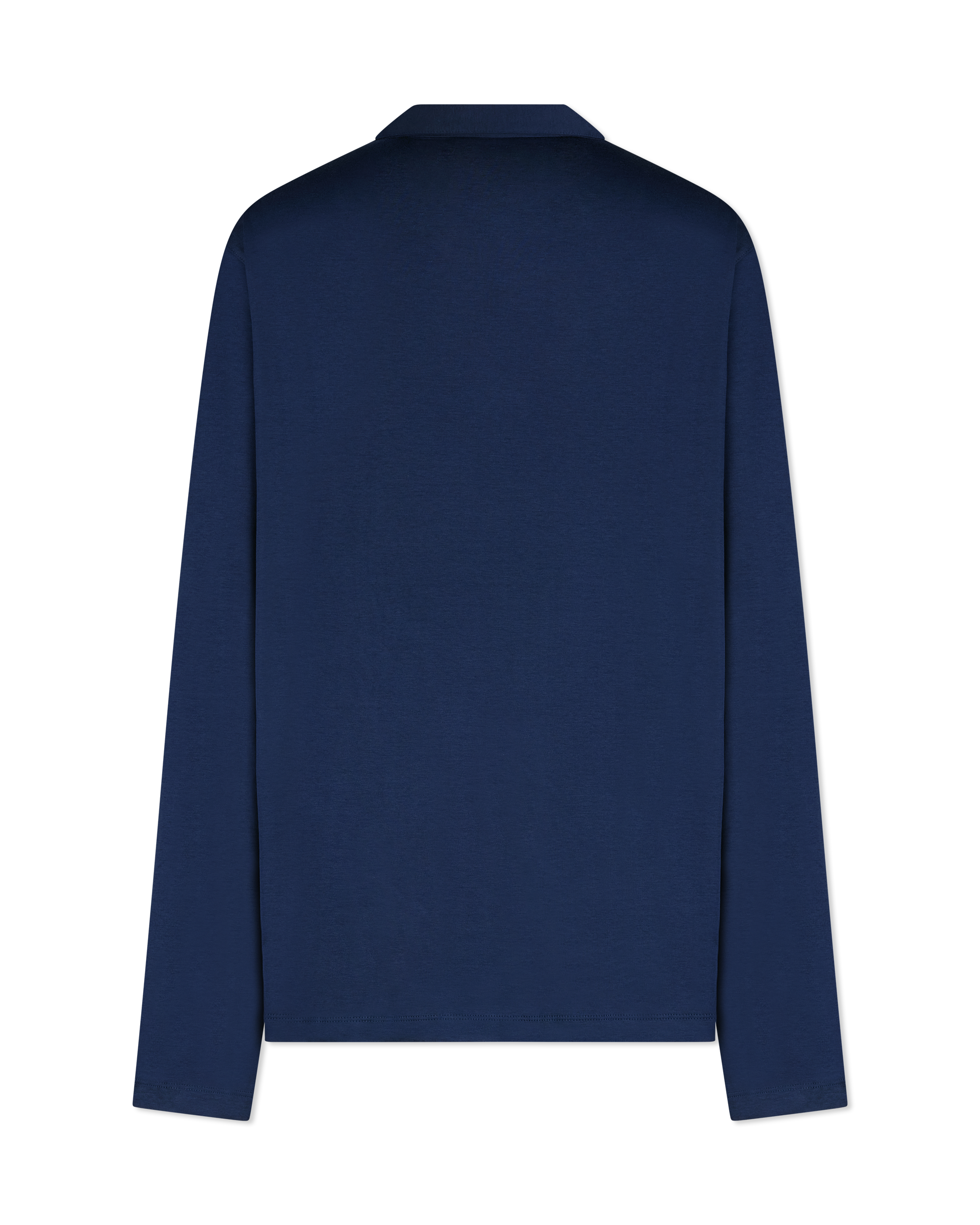Midnight Cotton Long-Sleeve Sleek MK Polo Shirt by Michael Kors | DIHSAN